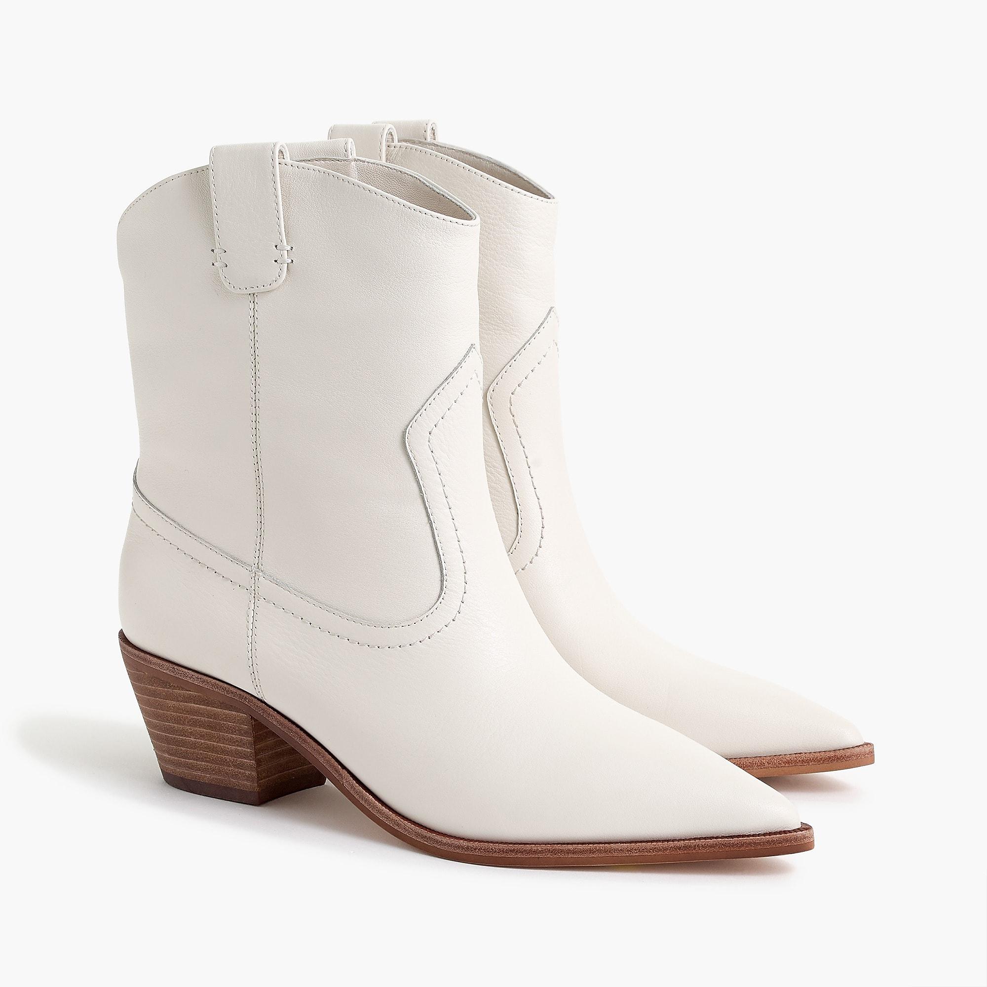 J.Crew Western Boots In Leather in Ivory (White) - Lyst