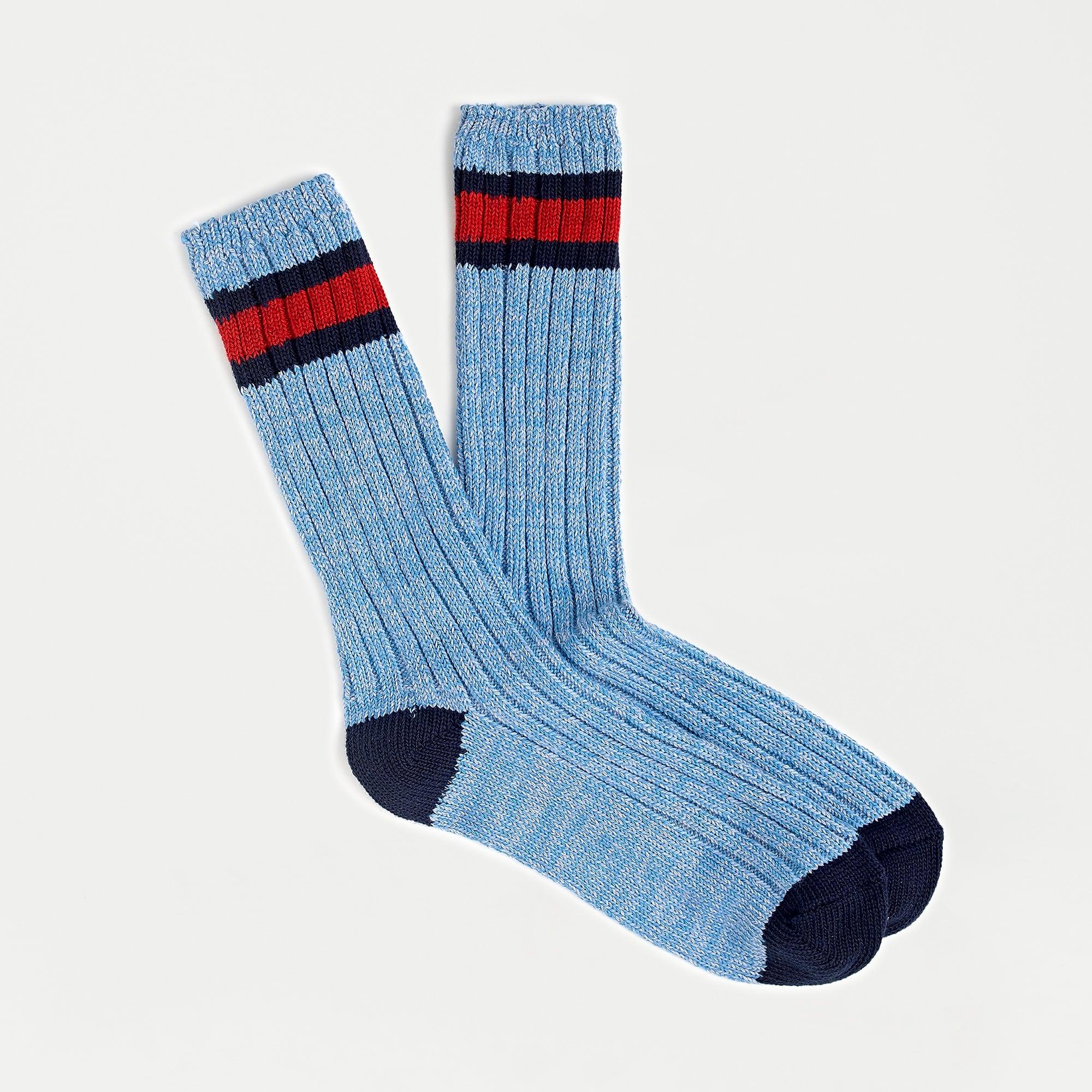 J.Crew Cotton Prep Stripe Camp Socks in Blue for Men Lyst