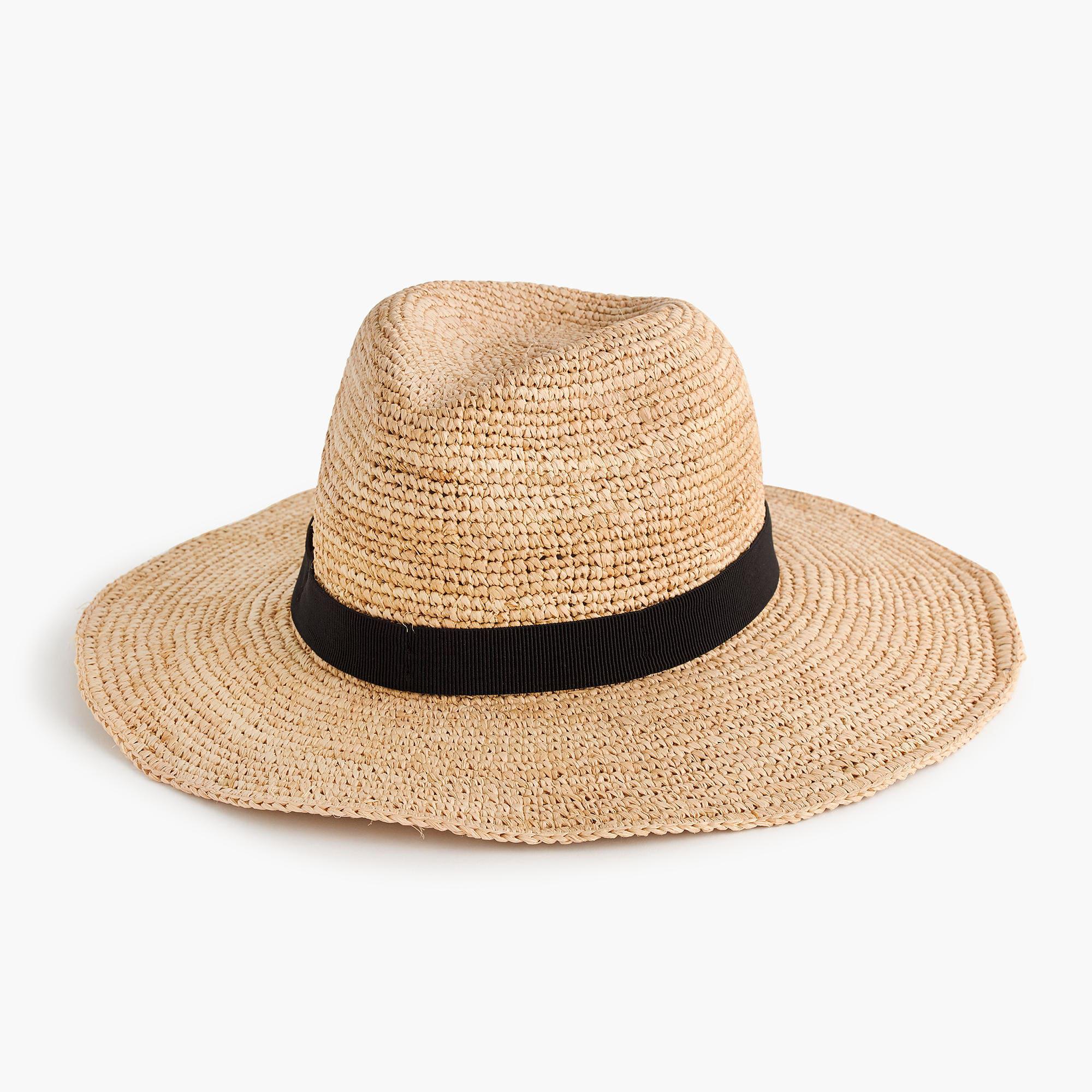 J.Crew Widebrim Packable Straw Hat in Natural Lyst