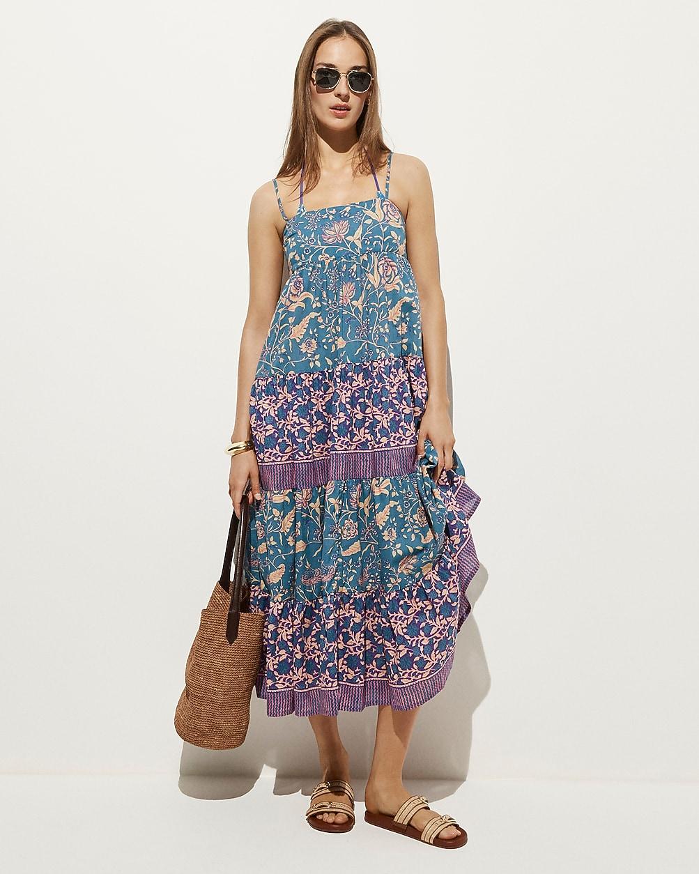 sachin and babi light blue dress NWT J. Crew Tiered Popover Dress in Embroidered Eyelet main image 1