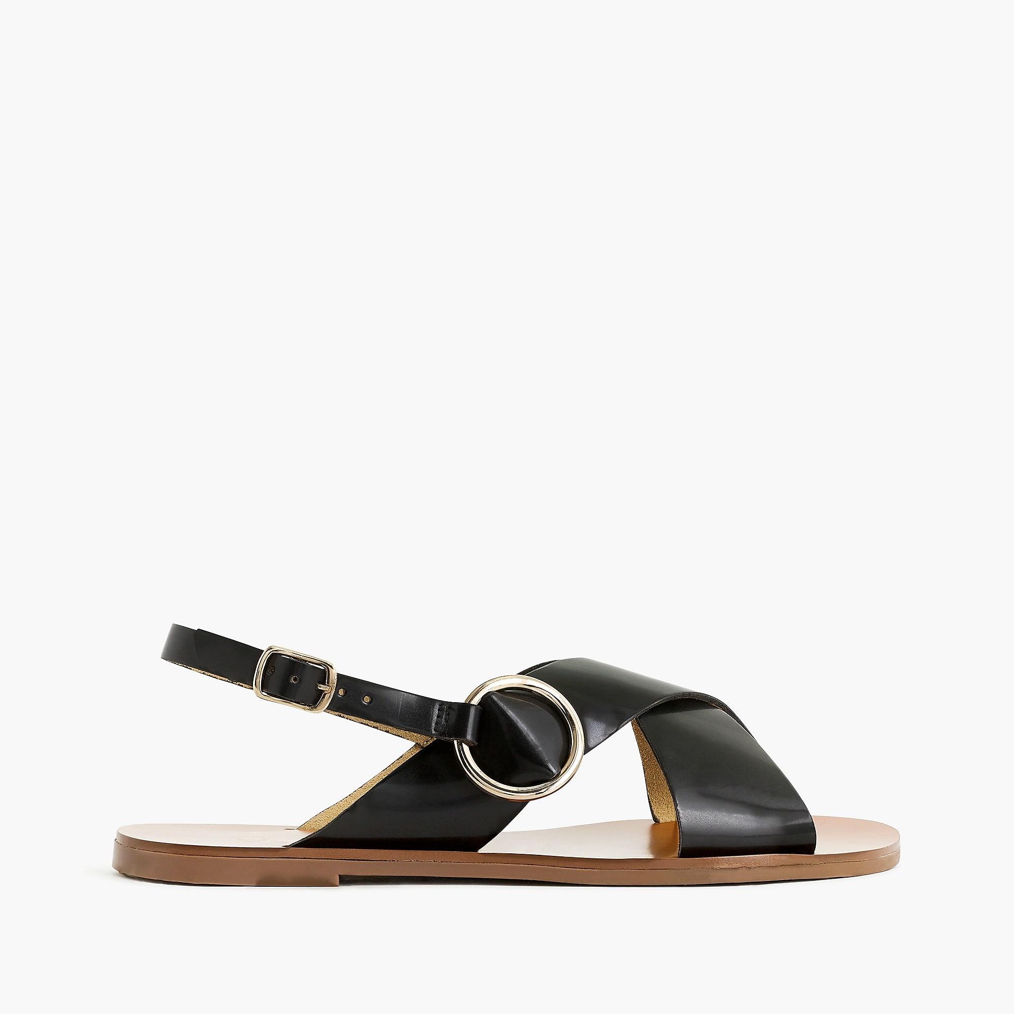 cross strap slingback sandals