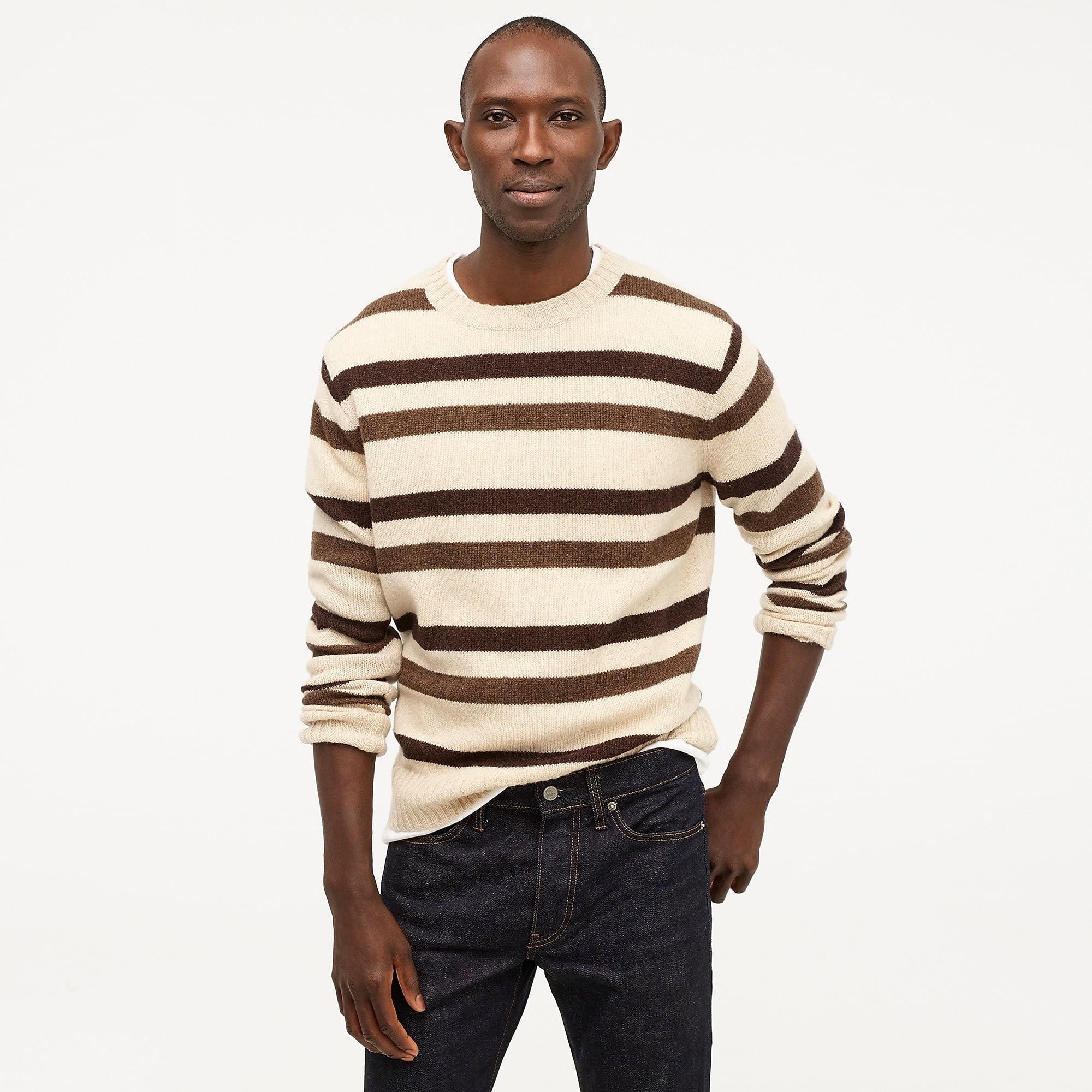 J.Crew Wallace & Barnes Striped Crewneck Wool Sweater for Men Lyst