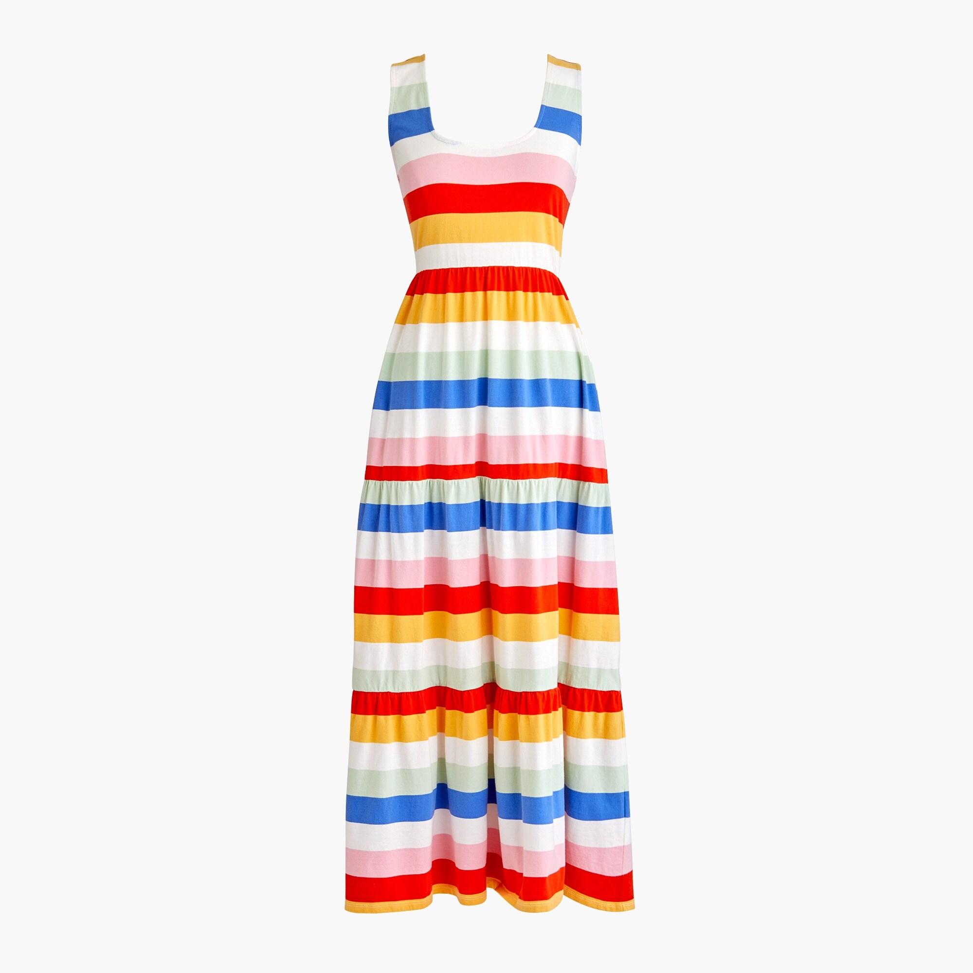 j crew striped knit maxi dress