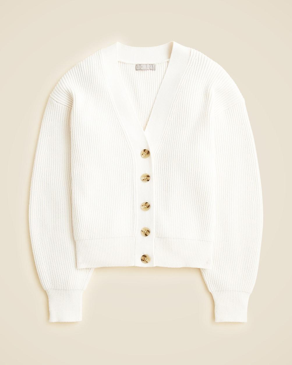 J.Crew Sculptural Cardigan in Natural | Lyst, image size:1003x1254
