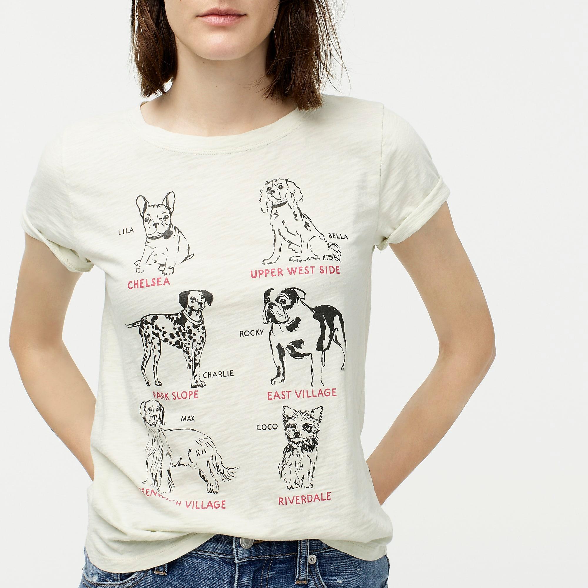 J.Crew City Dogs Tshirt In Slub Cotton in Natural Lyst