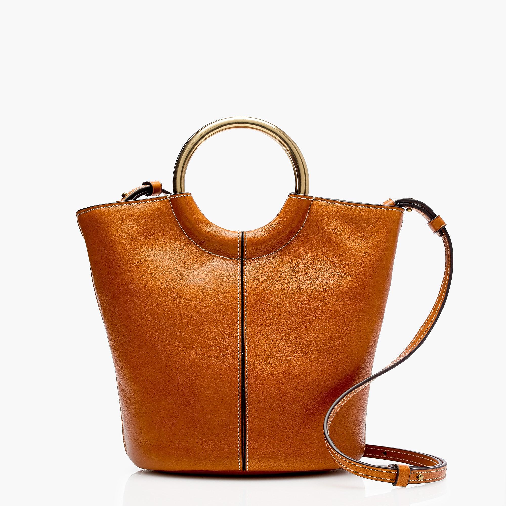 J.Crew Bracelet Bucket Bag In Italian Leather in Copper Natural (Brown