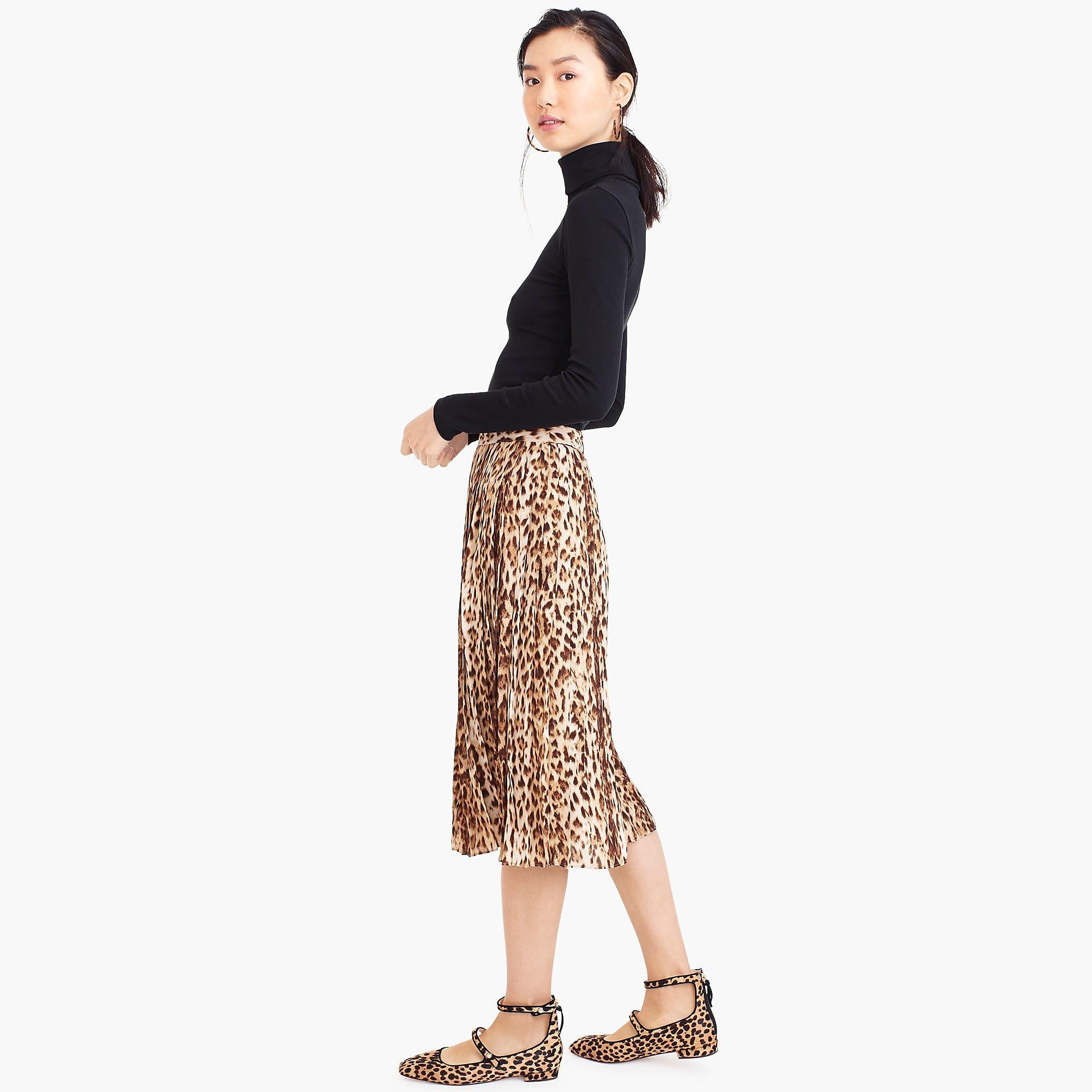 Pleated metallic midi skirt j cheap crew