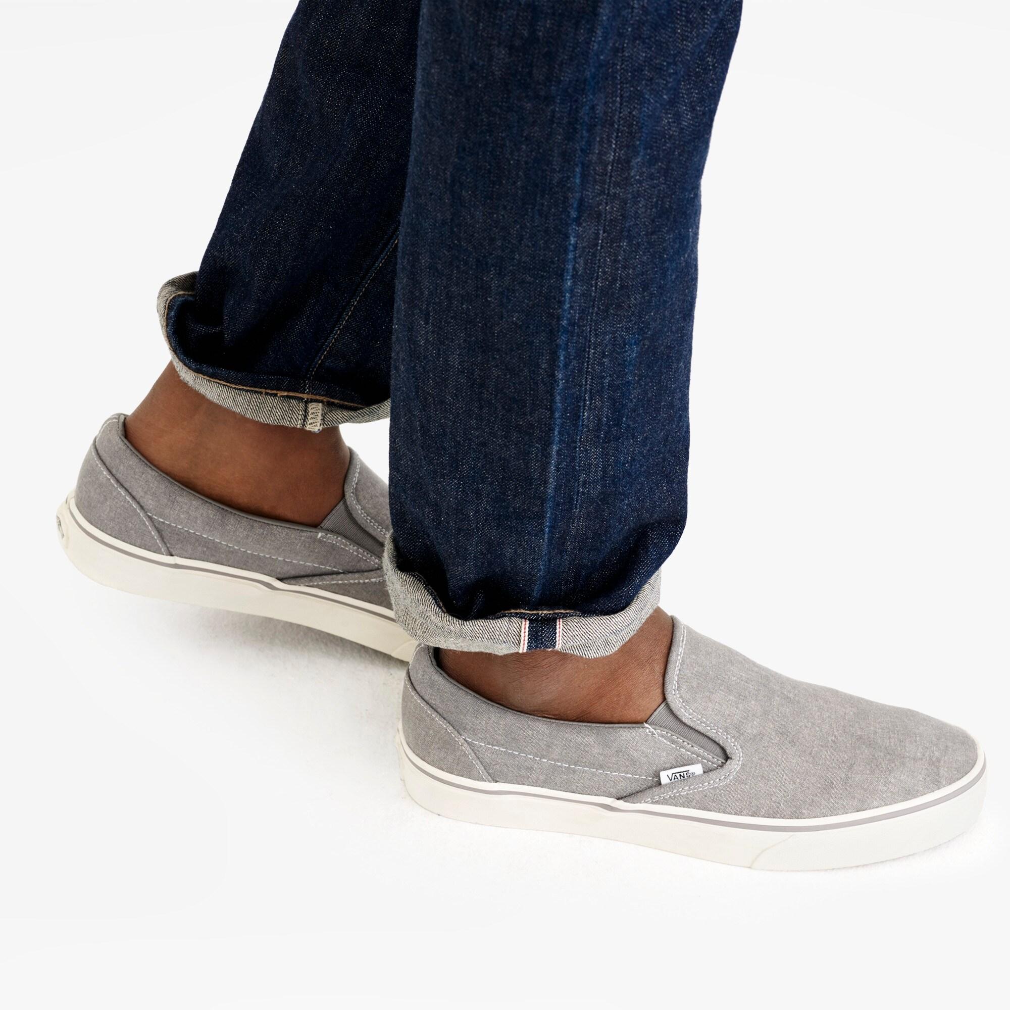 Vans ® For J.crew Washed Canvas Classic Slip-on Sneakers in Nickel  (Metallic) for Men | Lyst