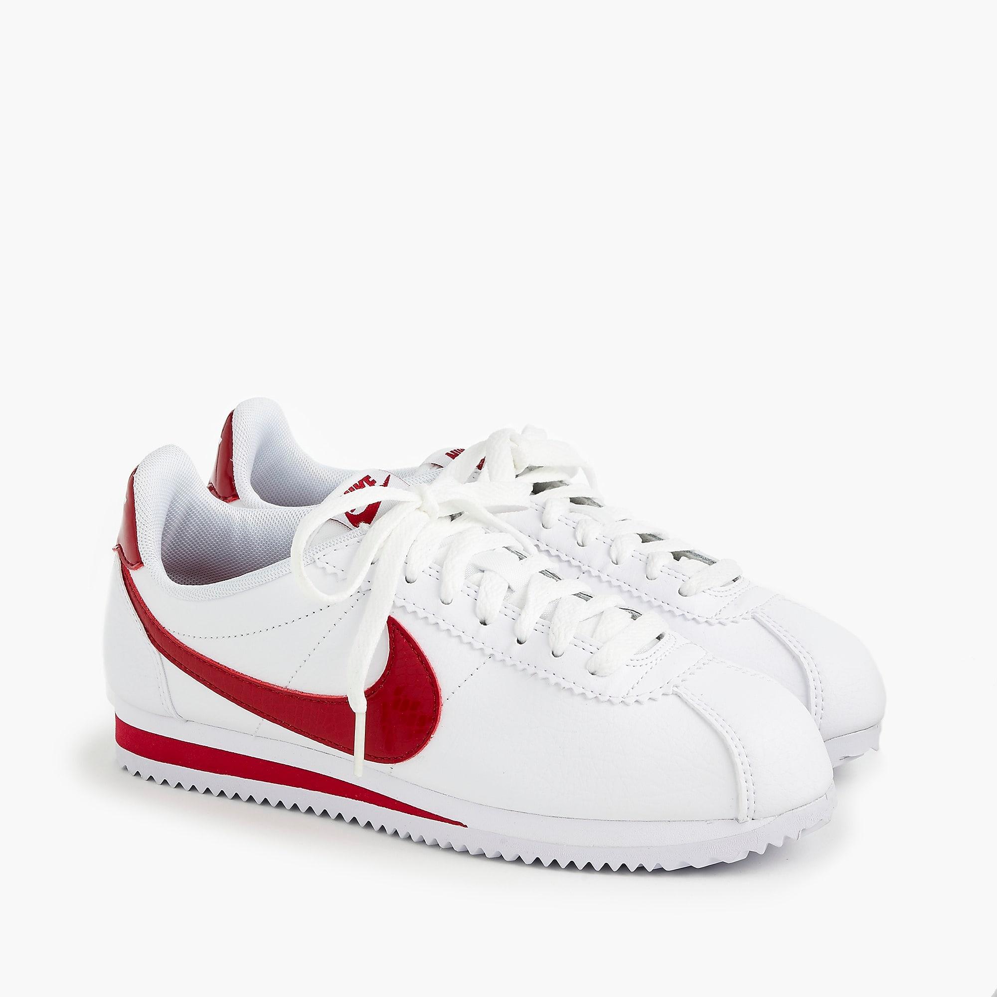 cortez shoes red and white