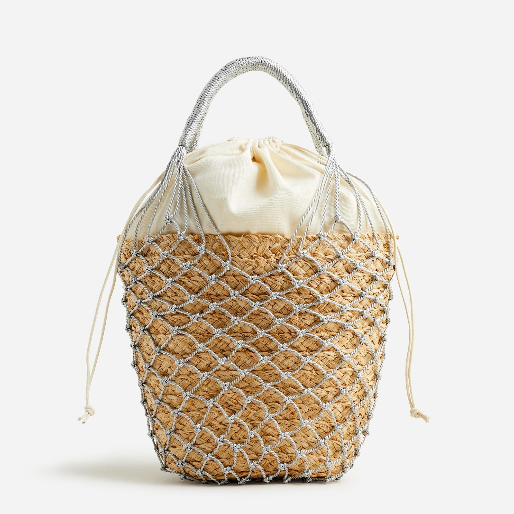 J.Crew Sedona Basket Bag In Straw in Metallic Lyst