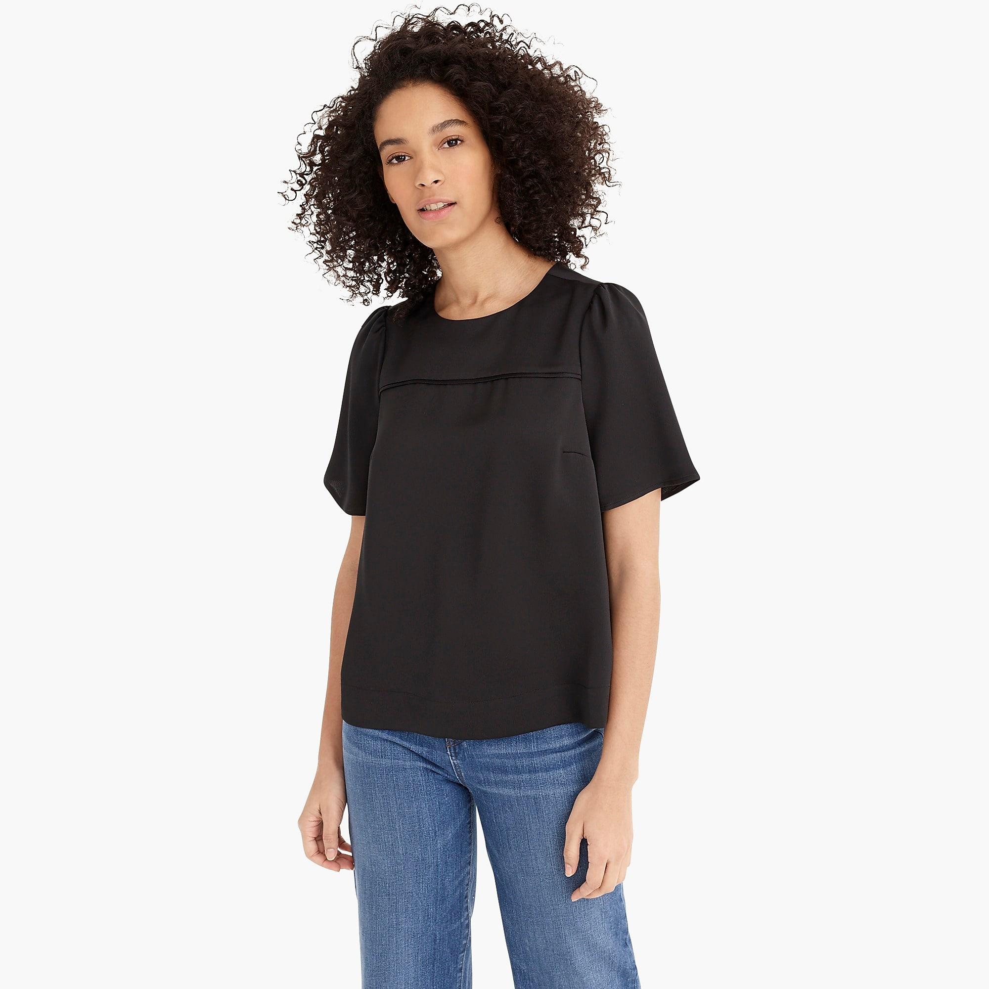 j crew hammered satin top