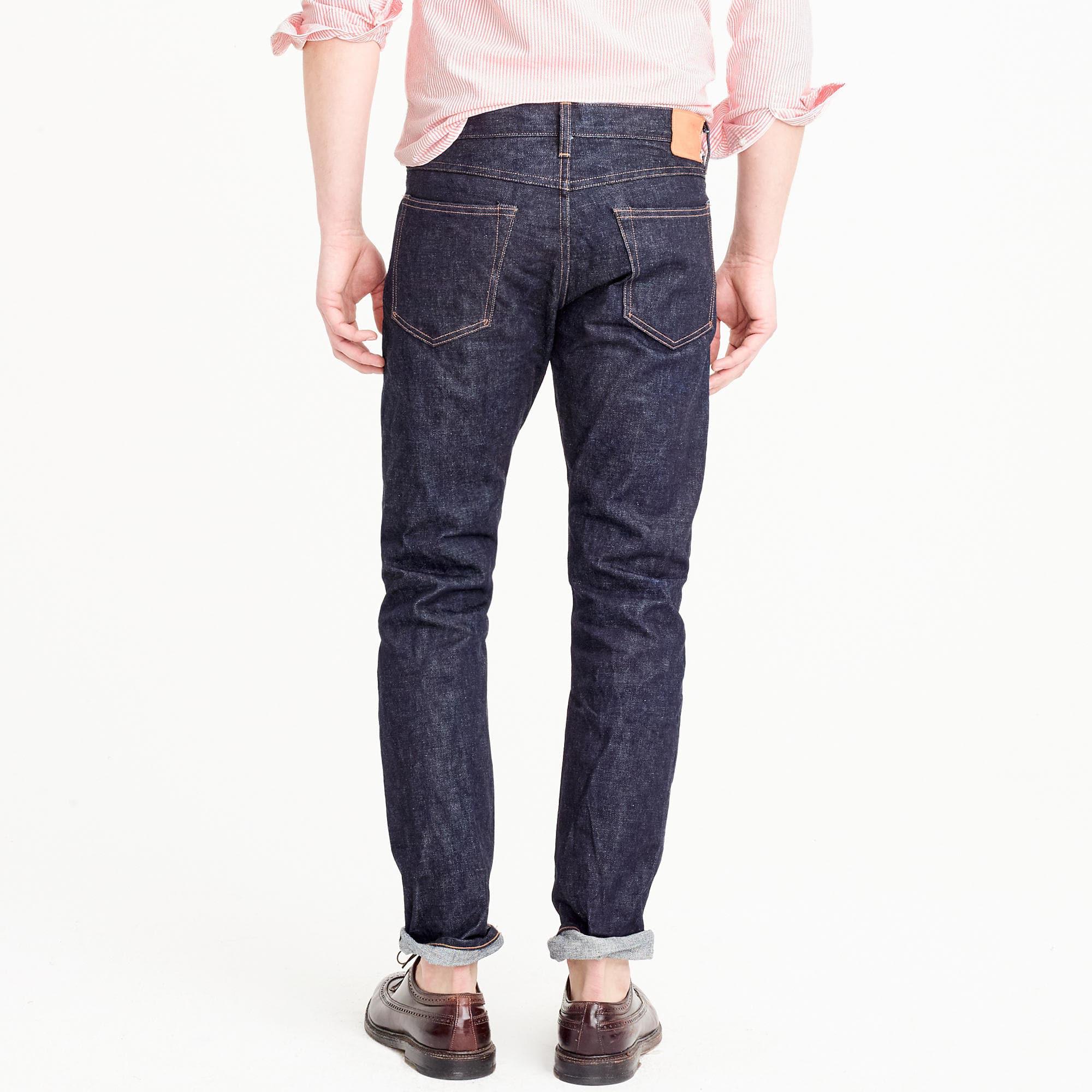 J Crew Denim Wallace Barnes Straight Raw Indigo Selvedge Jean In