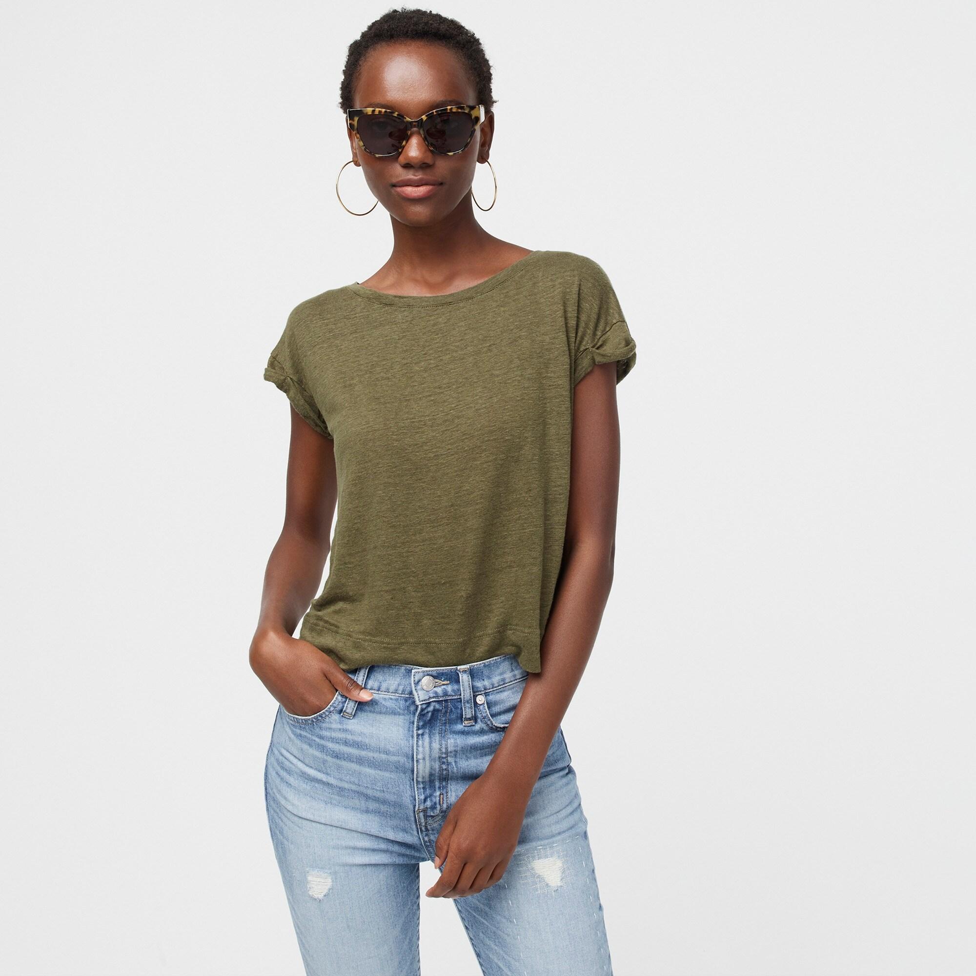 roll cuff t shirt