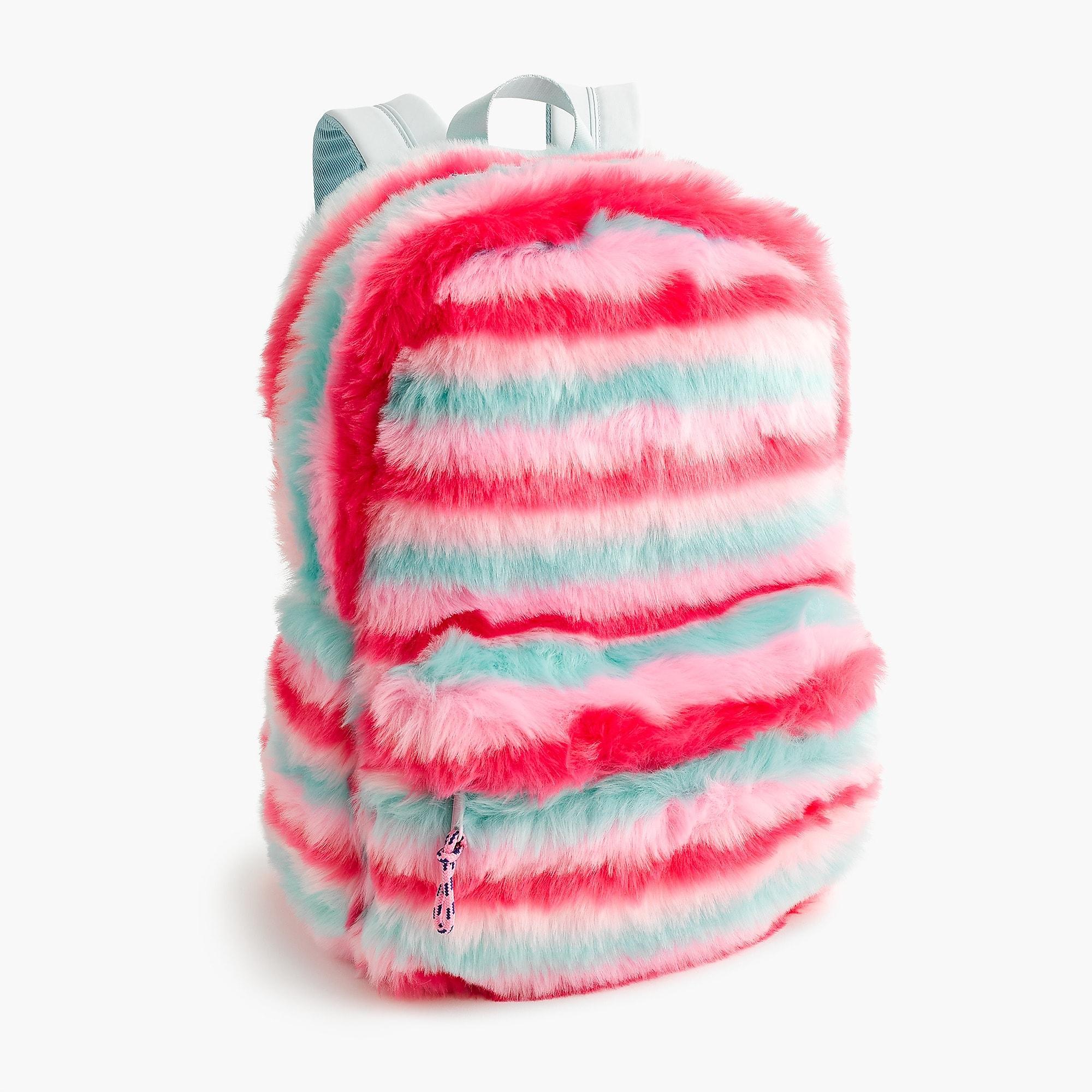 girls furry backpack