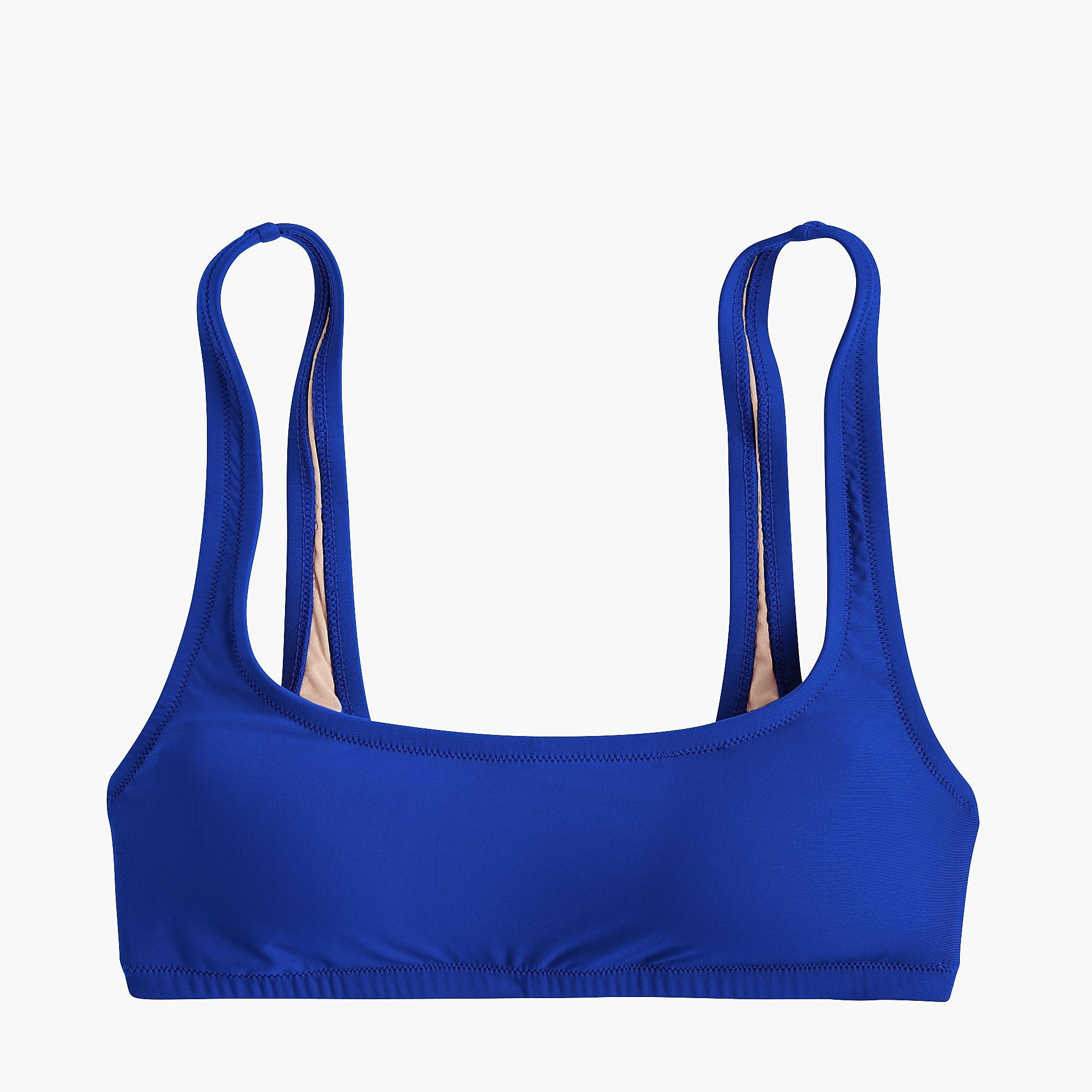 blue scoop neck bikini