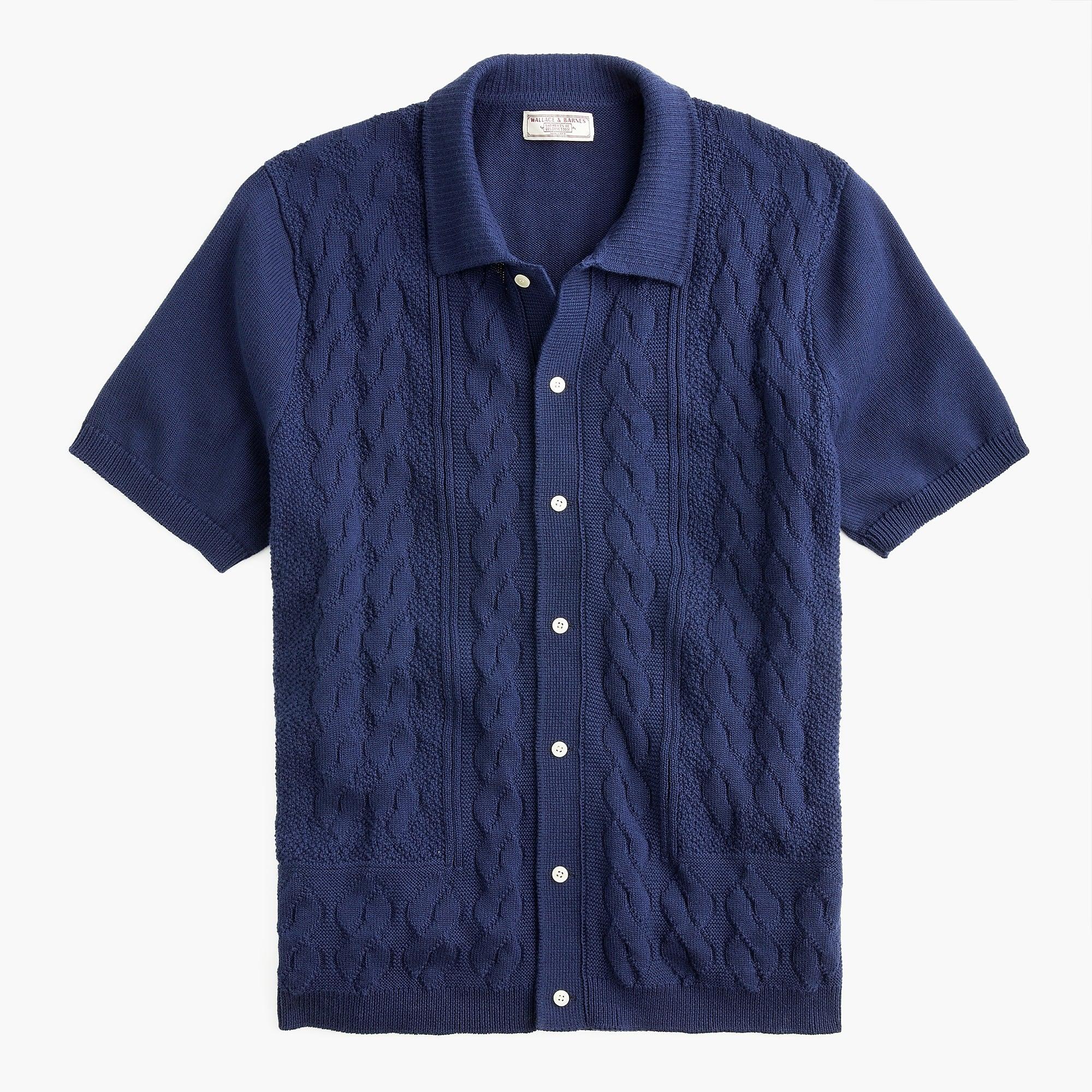J.Crew Wallace & Barnes Cotton Cable-knit Short-sleeve Polo 