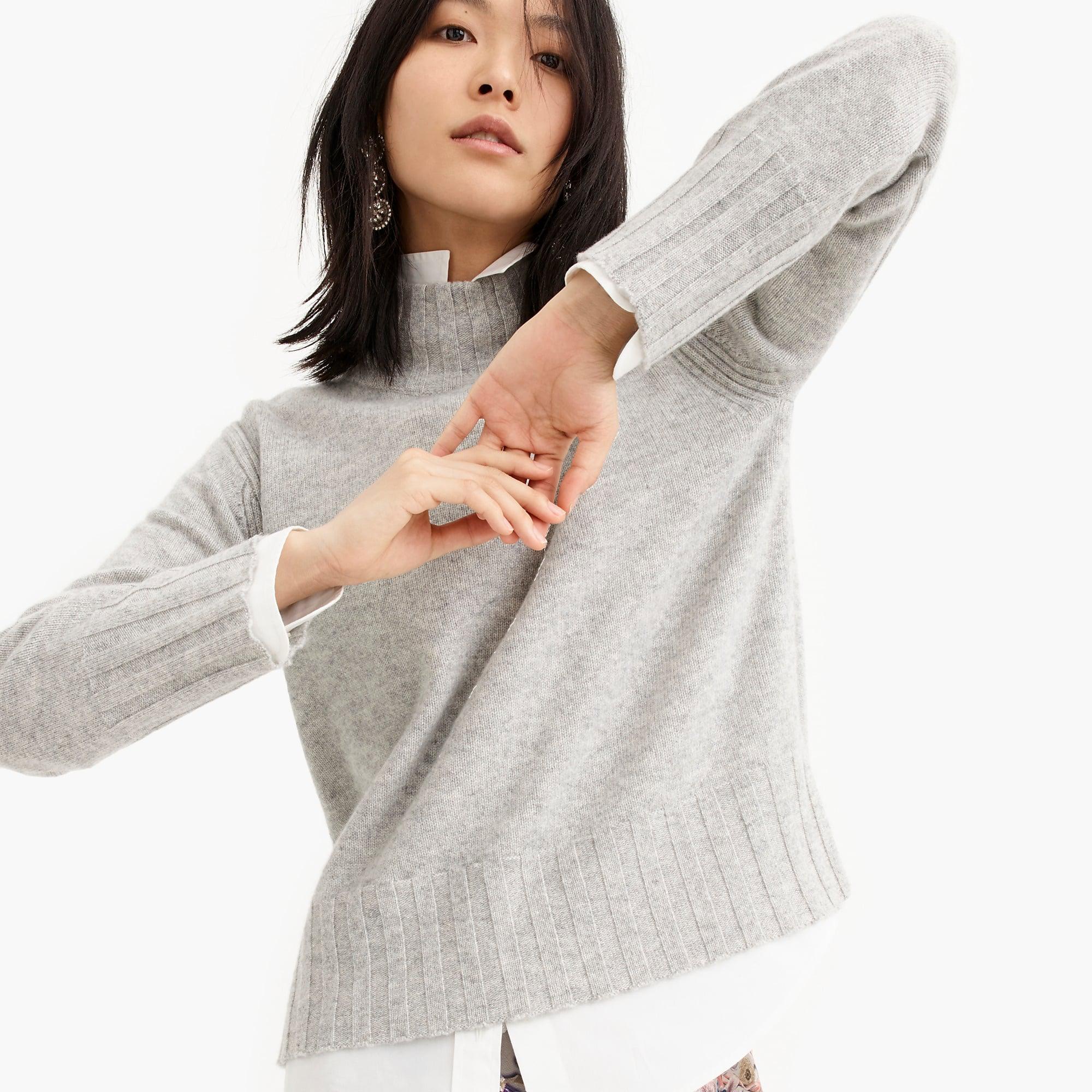 j crew mock neck cashmere sweater