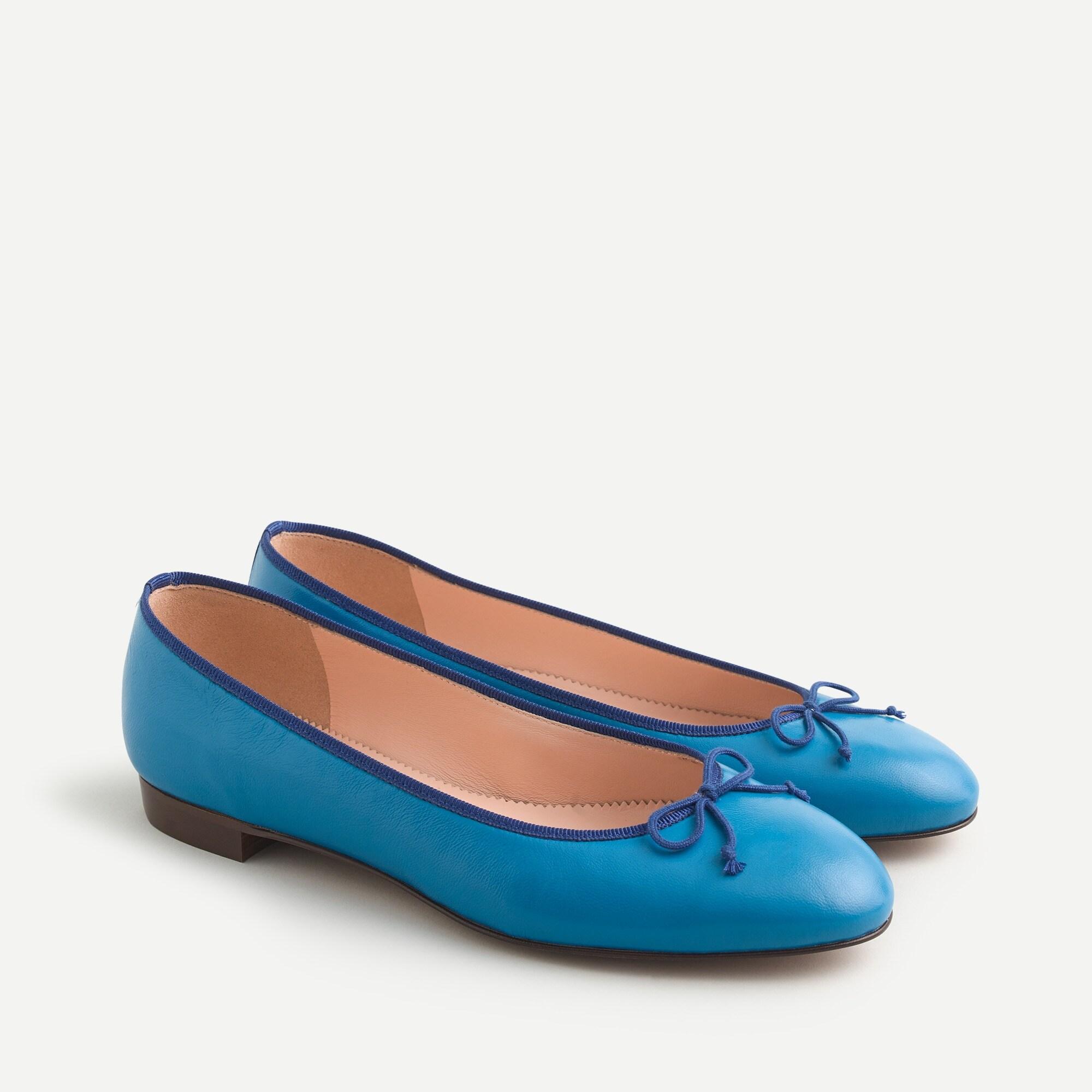 j crew navy flats