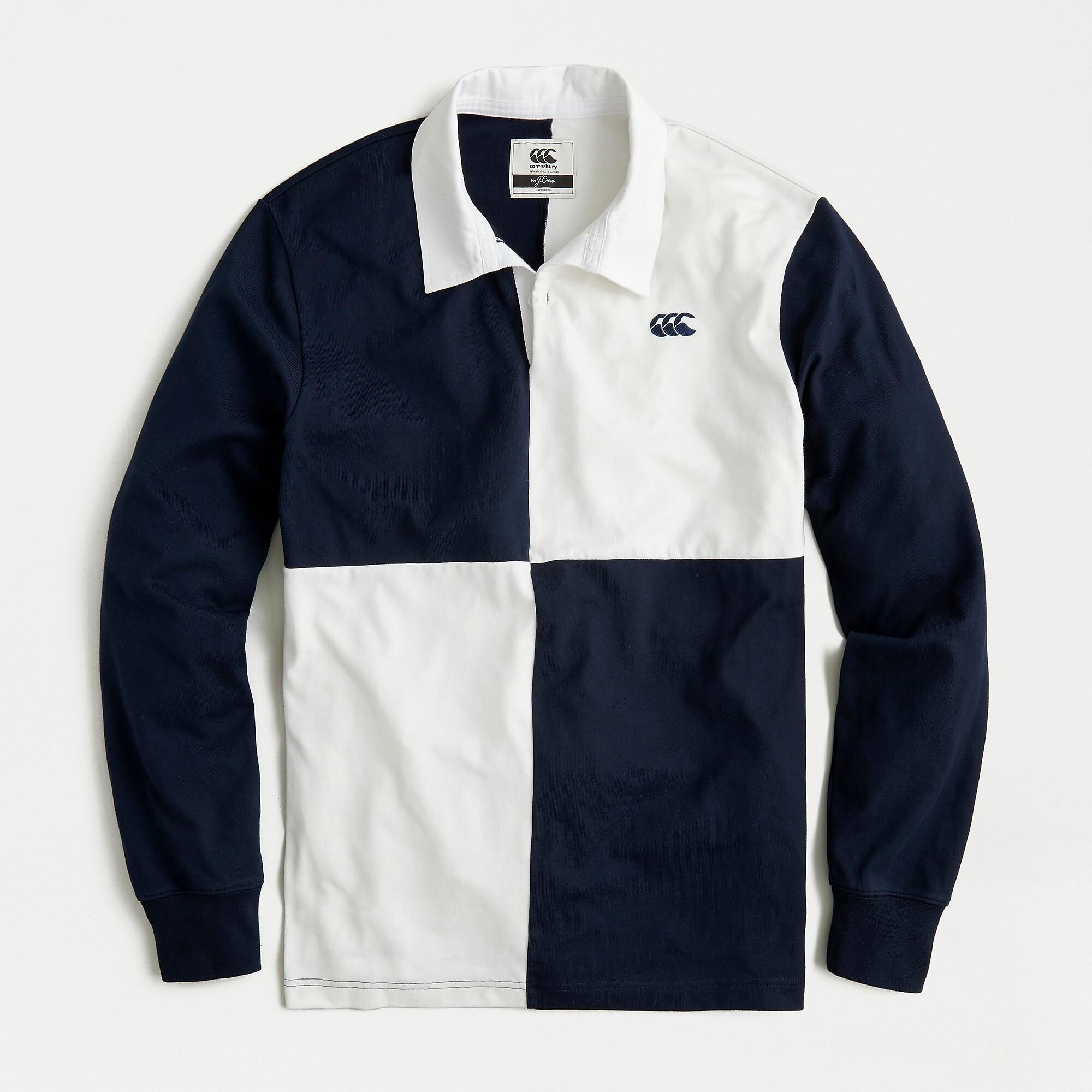 J.Crew Cotton Editions X Canterbury Rugby Shirt in Night Sky Wisteria