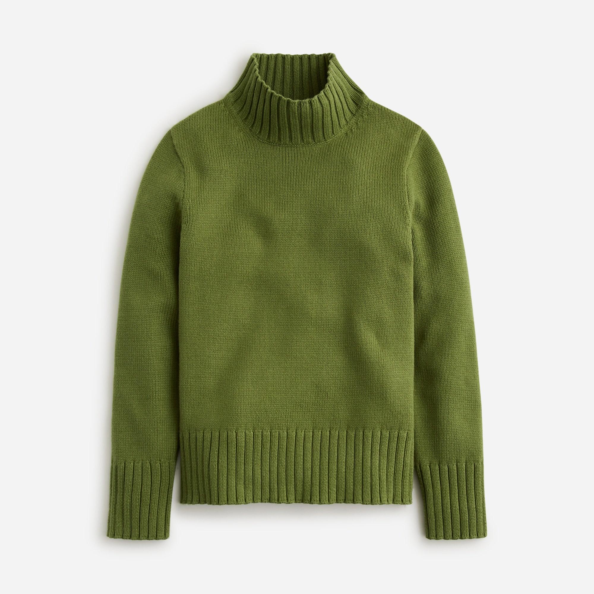 J.Crew Cotton Turtleneck Sweater in Green | Lyst