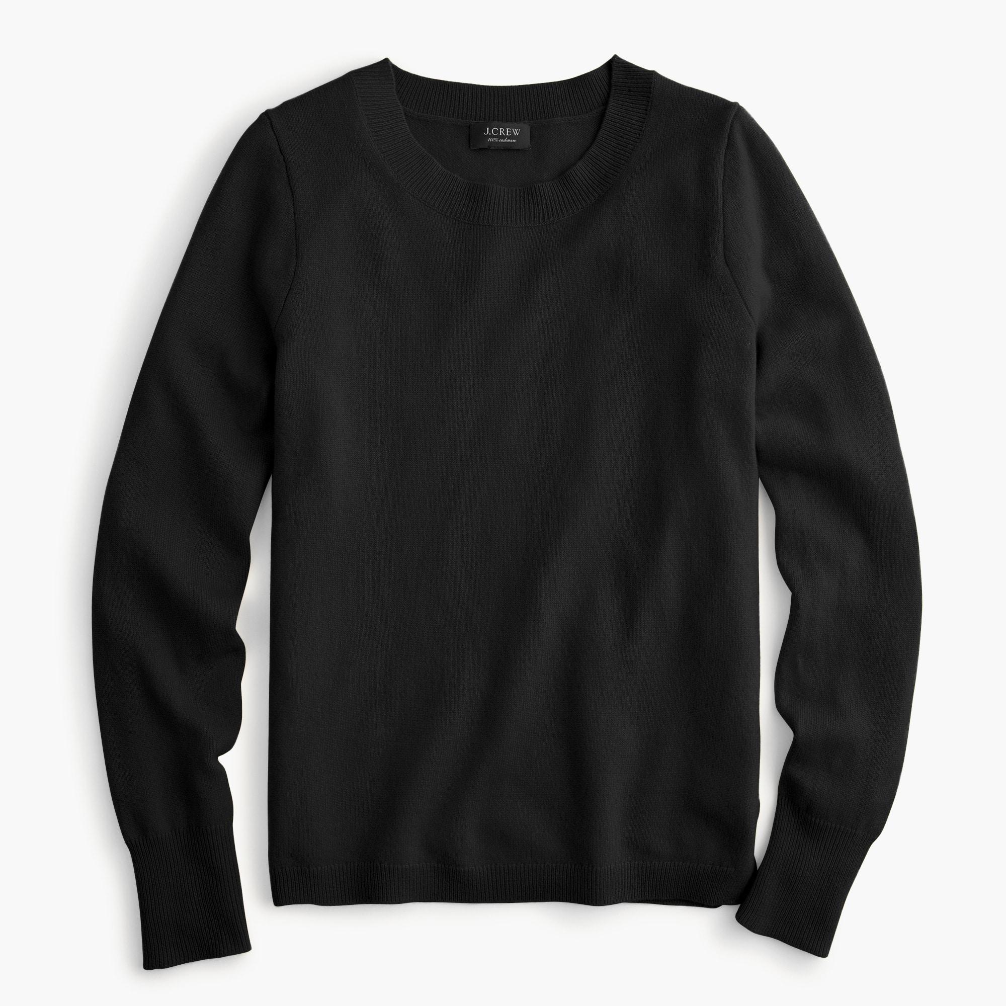 J.Crew Cashmere Crewneck Sweater in Black Lyst