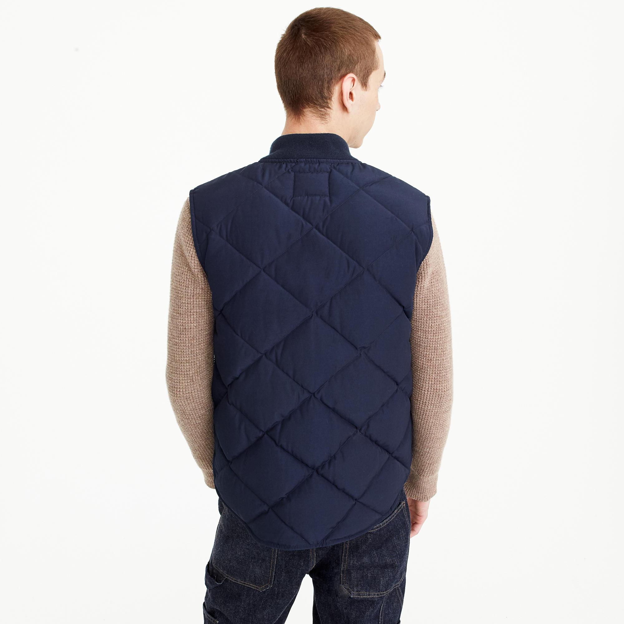 J.Crew Cotton Nordic Down Vest in Blue for Men Lyst