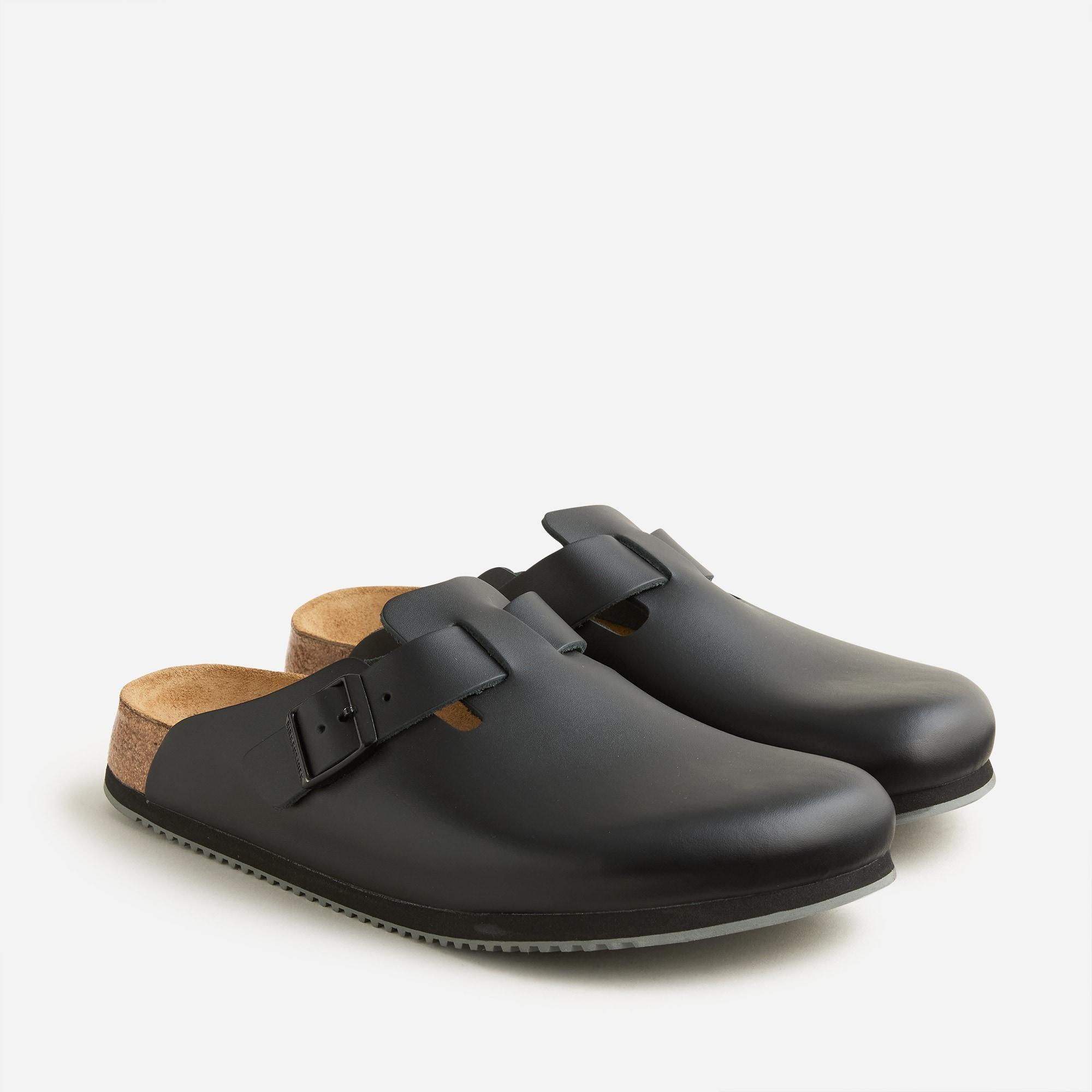 birkenstock black boston clogs
