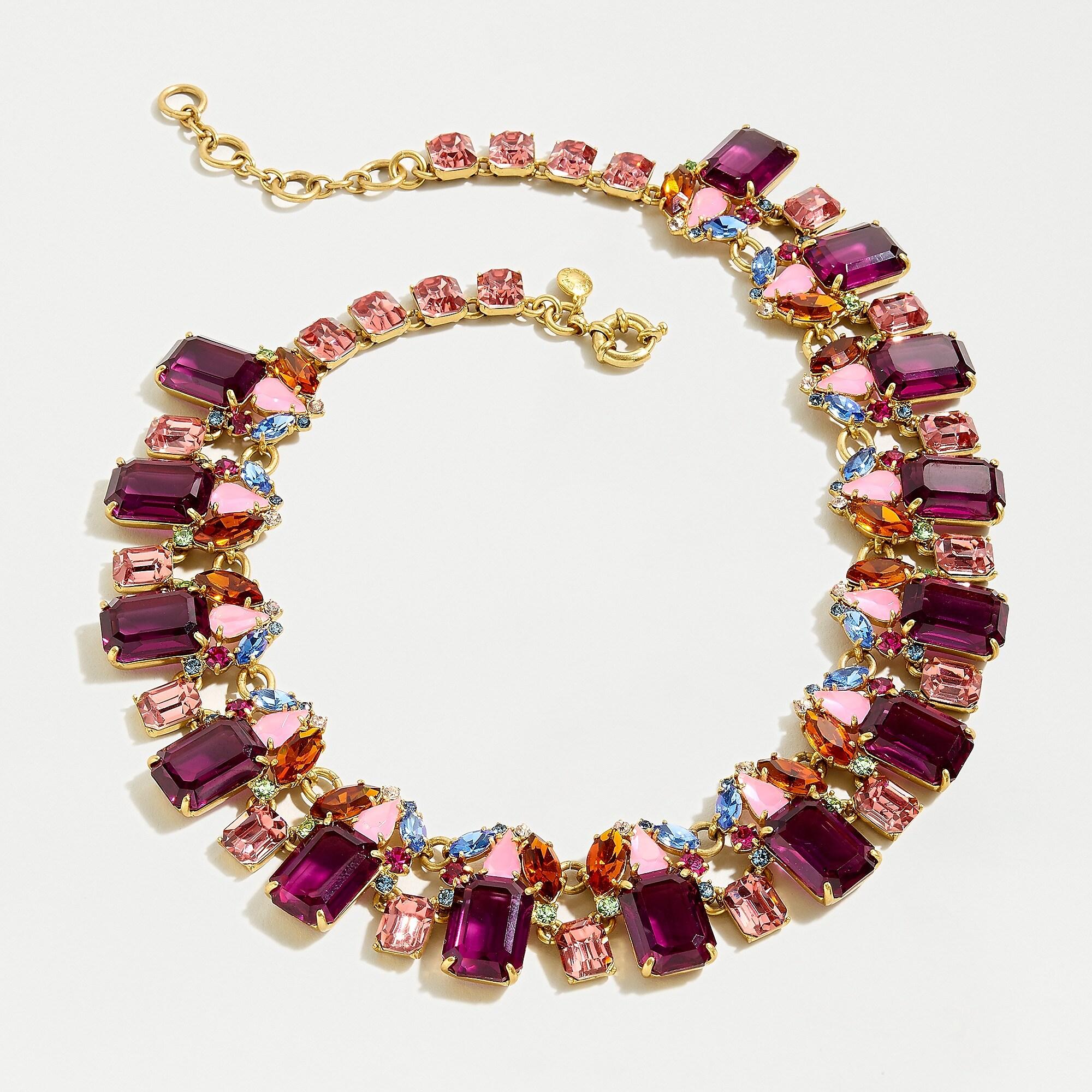 J.Crew Cluster Drop Stone Necklace Lyst