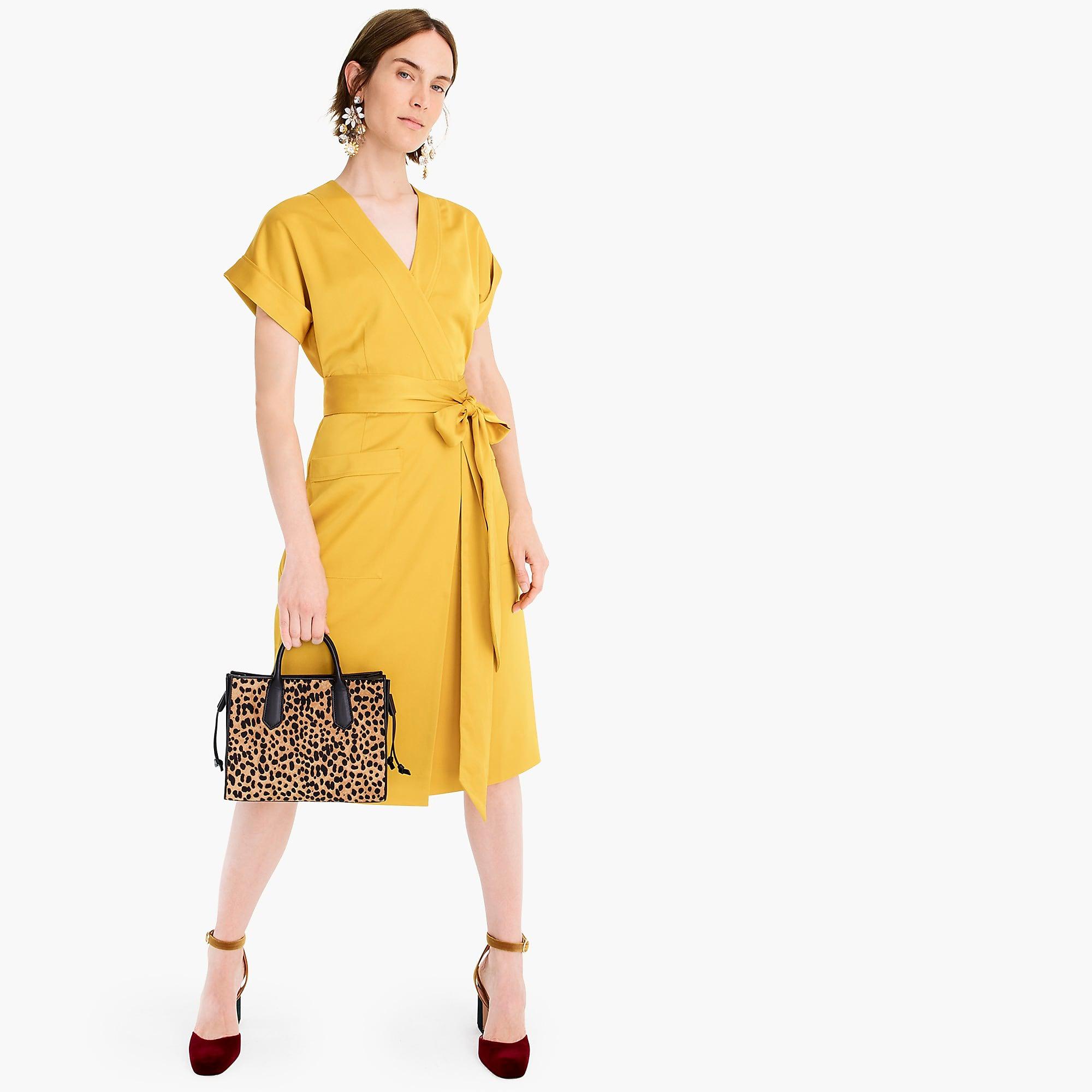 j crew crepe wrap dress