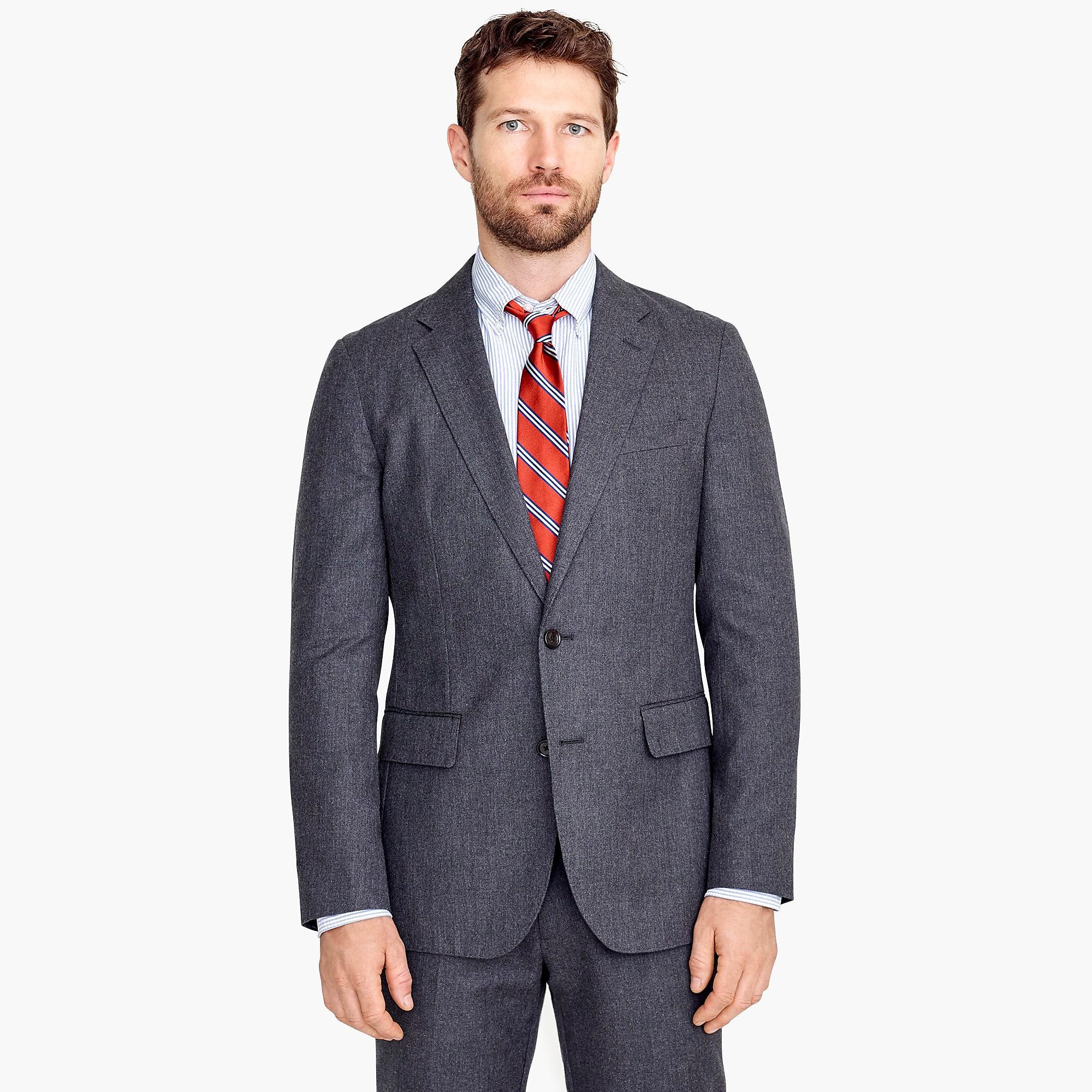 J.Crew Ludlow Slim-fit Unstructured Suit Jacket In English Wool-cotton ...