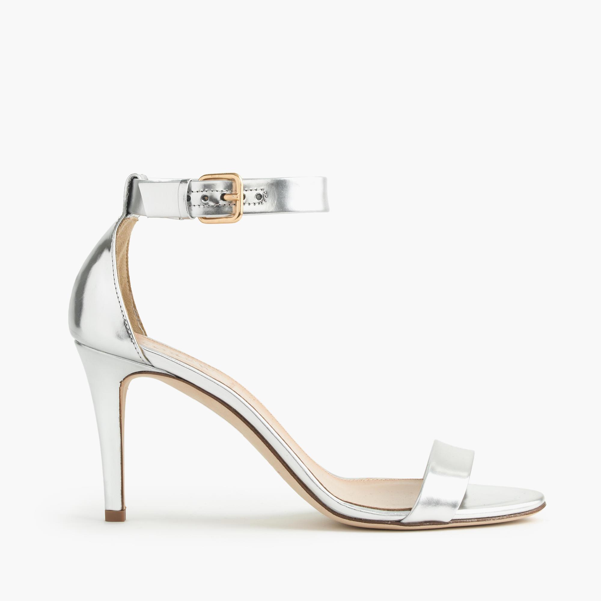 J.crew Mirror Metallic Highheel Sandals in Metallic Lyst