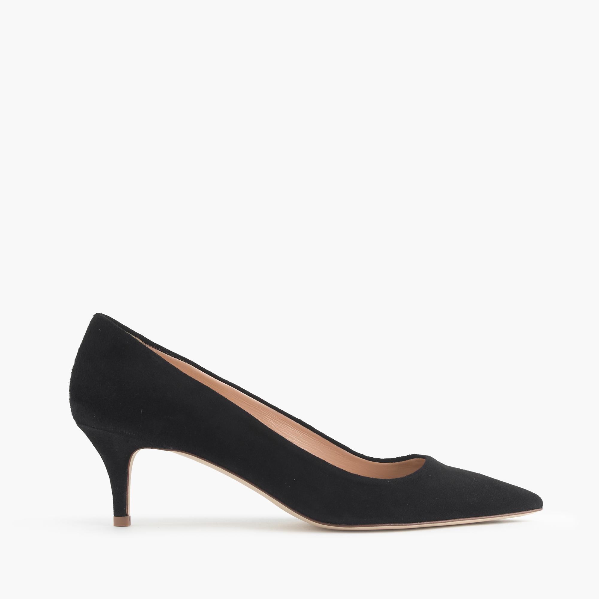 Lyst - J.Crew Dulci Suede Kitten Heels in Black