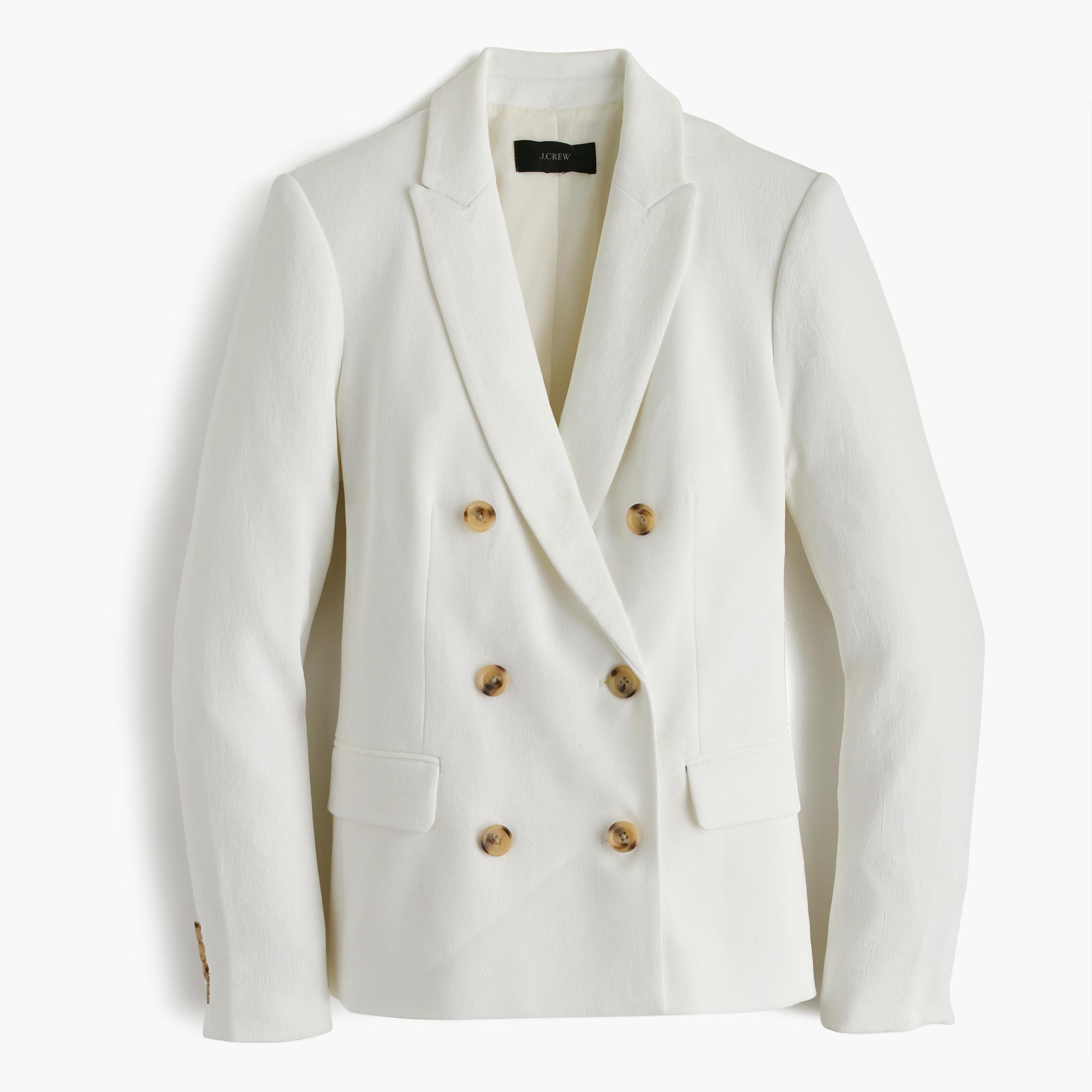 J.Crew Petite Doublebreasted Blazer in Ivory (White) Lyst