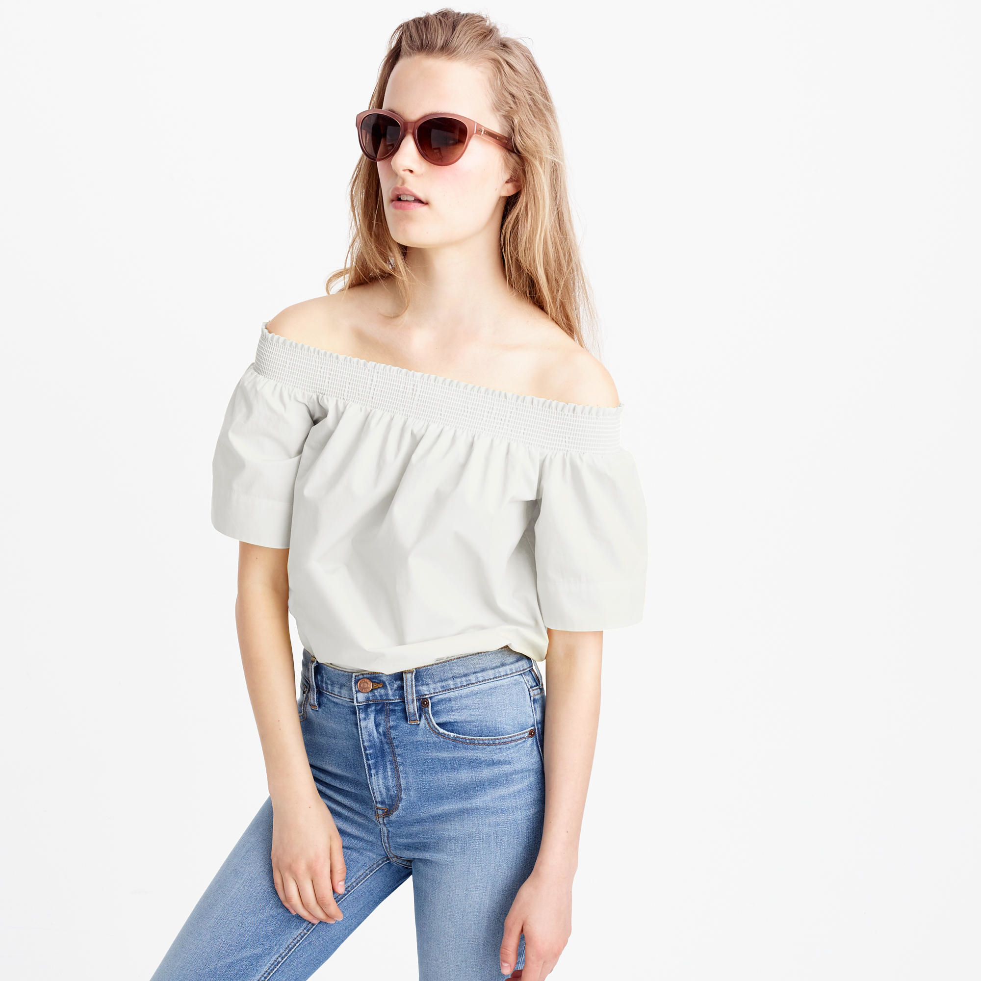 off shoulder cotton top