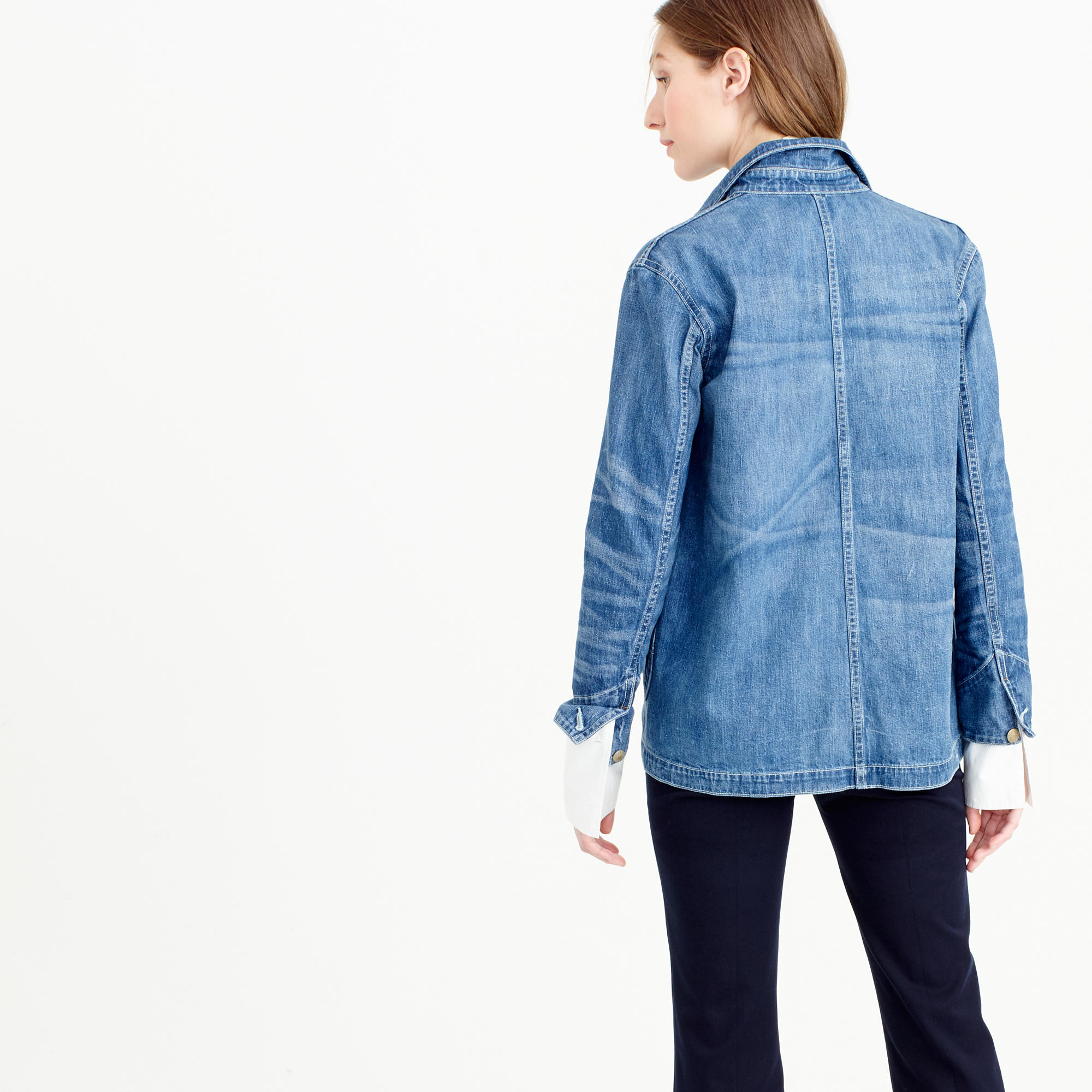 denim work coat womens