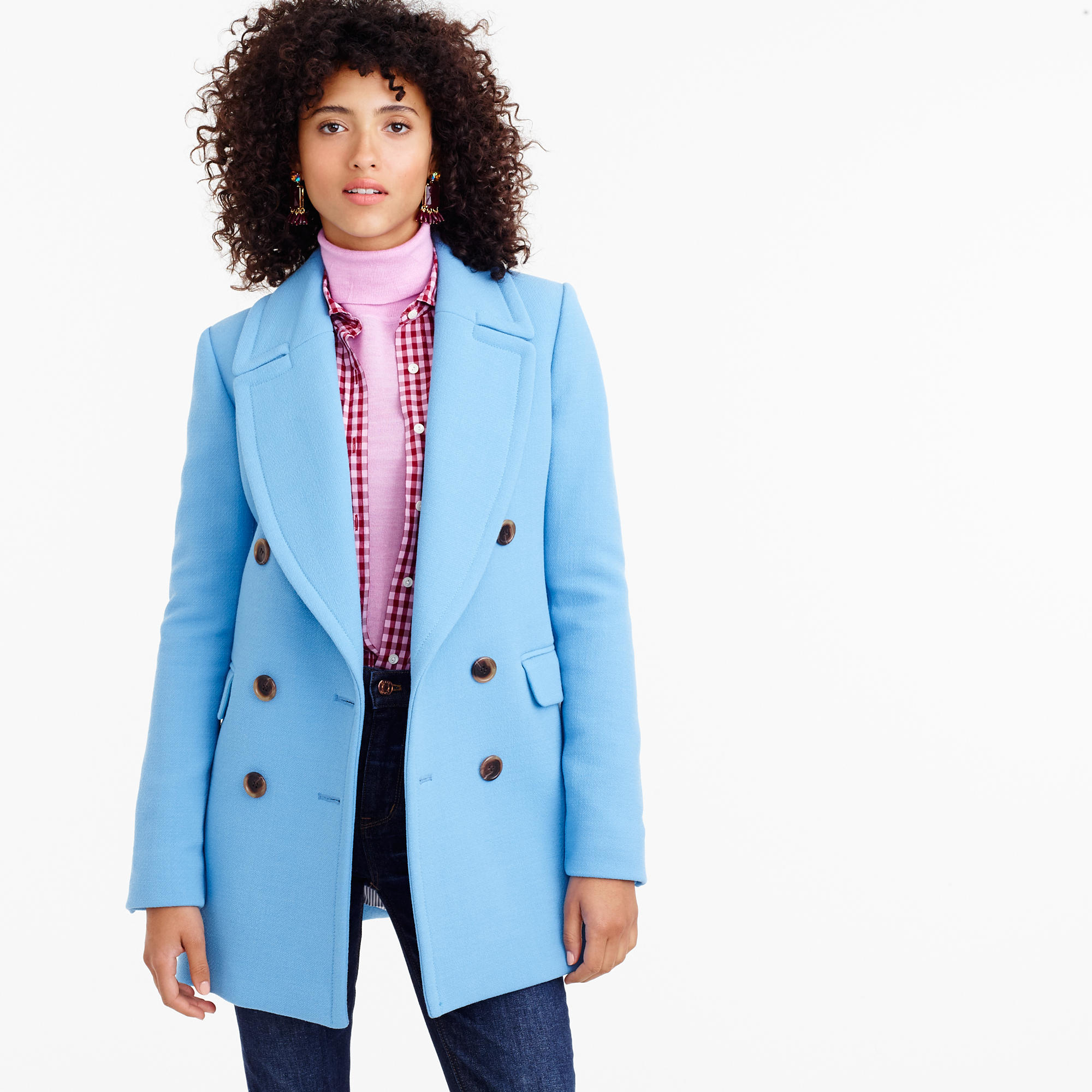 j crew blue coat