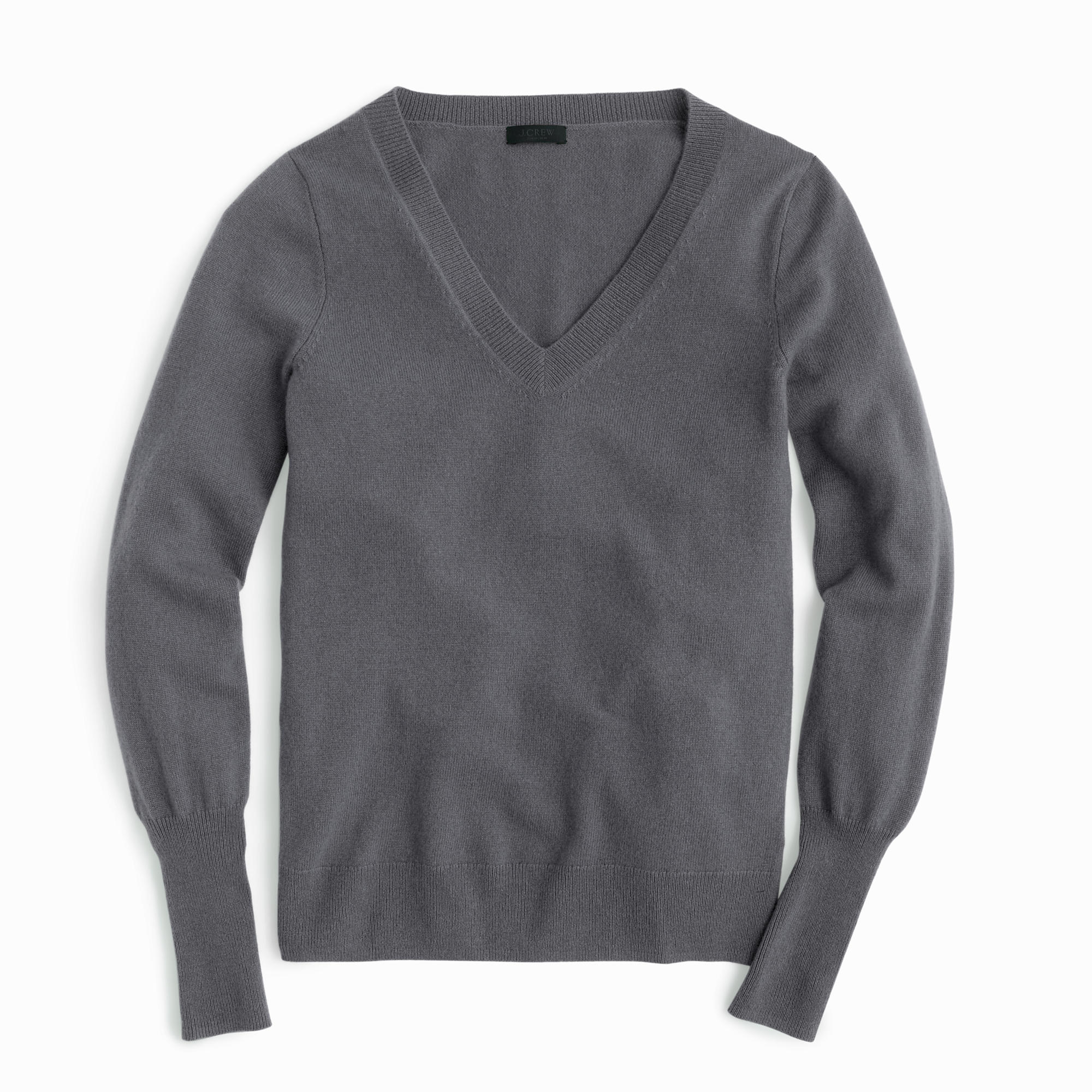 Jcrew Italian Cashmere Classic V Neck Sweater In Gray For Men Lyst