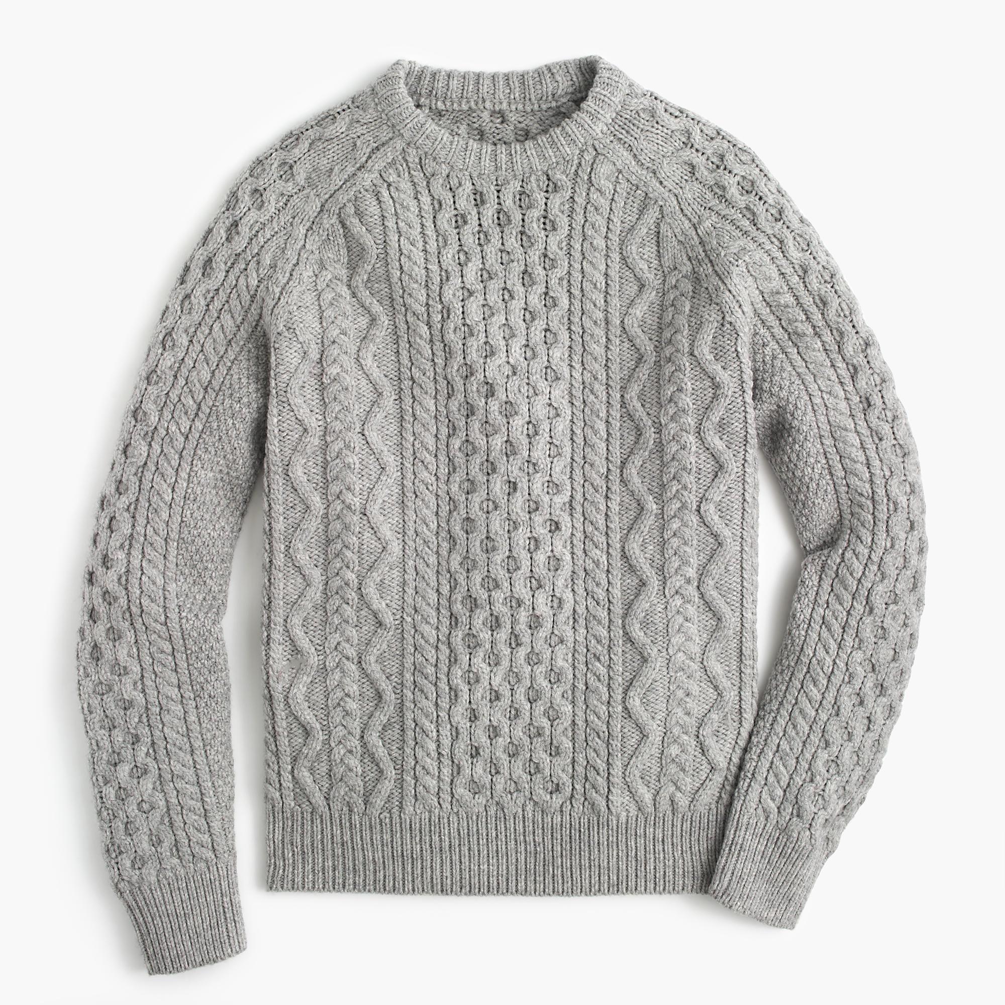 J.crew American Wool Sweater With Imperial Yarn in Gray for Men | Lyst