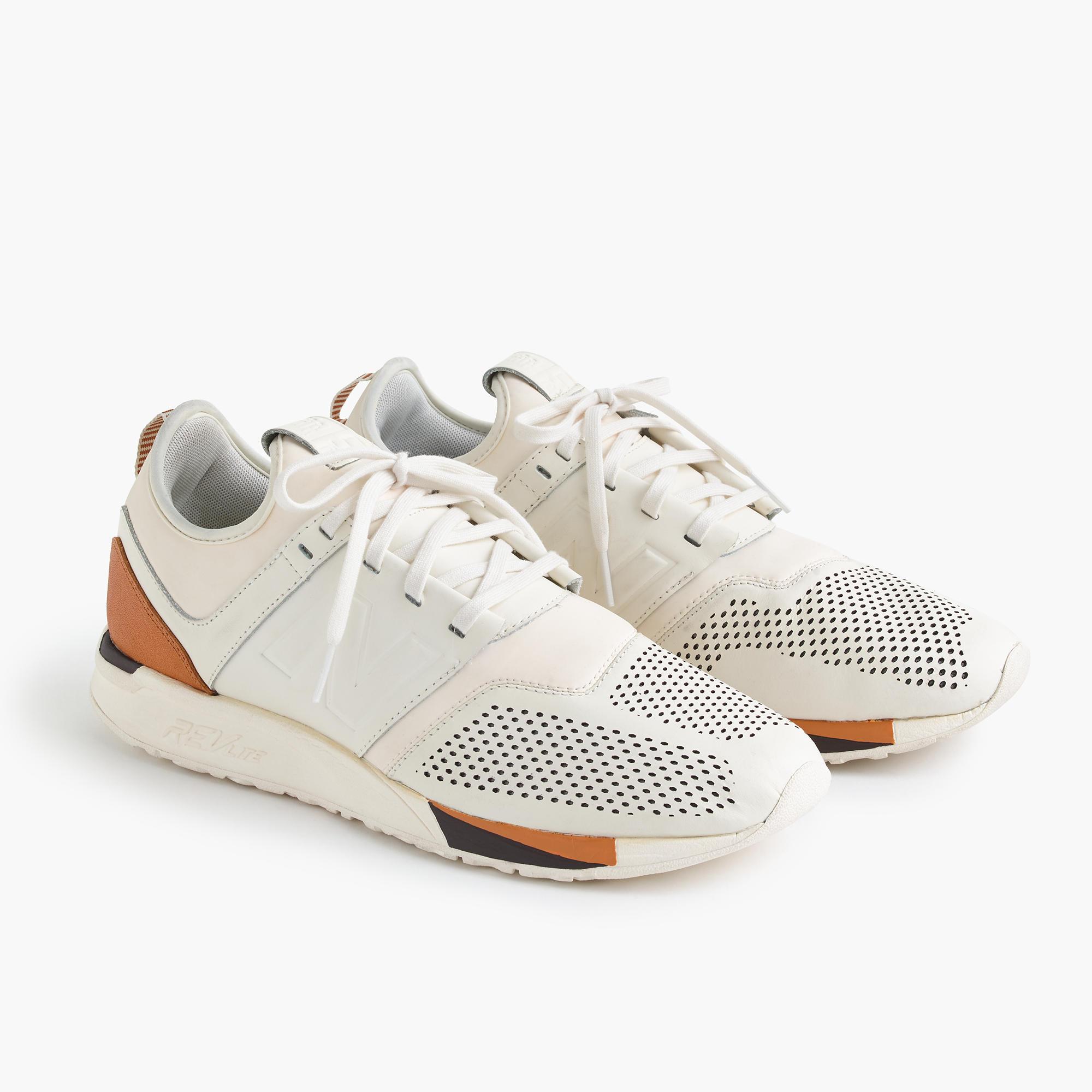 New Balance Leather 247 Luxe Sneakers in White Tan (White ...