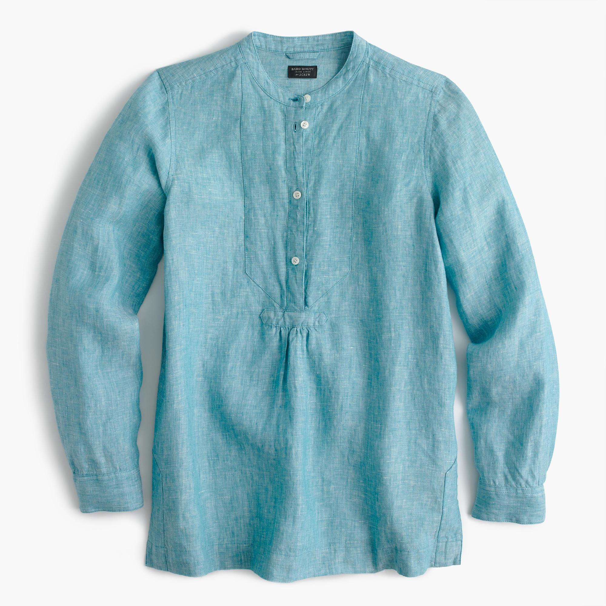 J.crew Popover Shirt In Irish Linen in Blue Lyst