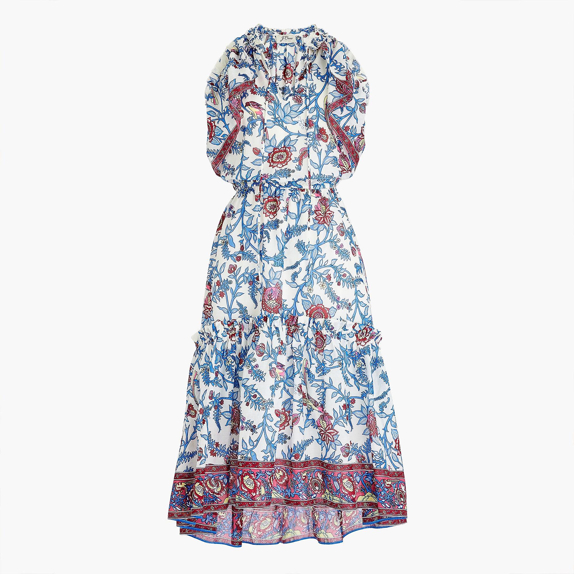 block print maxi dress