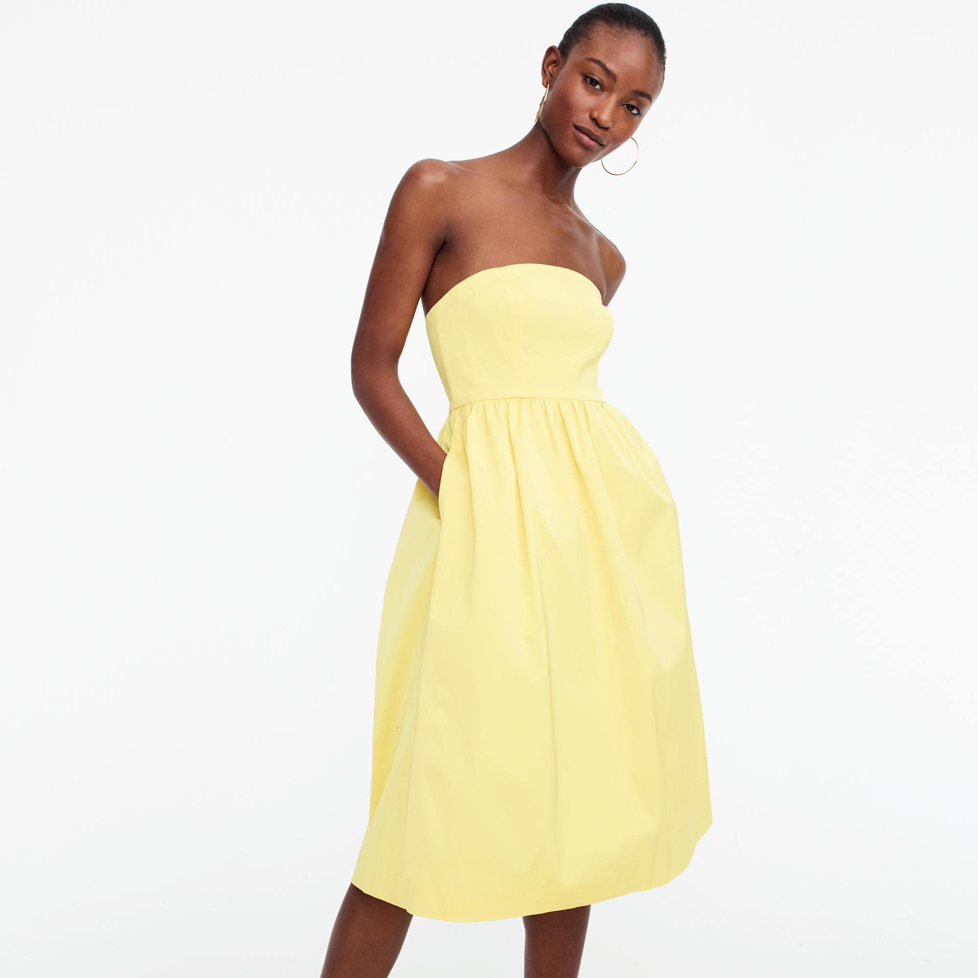 strapless day dress