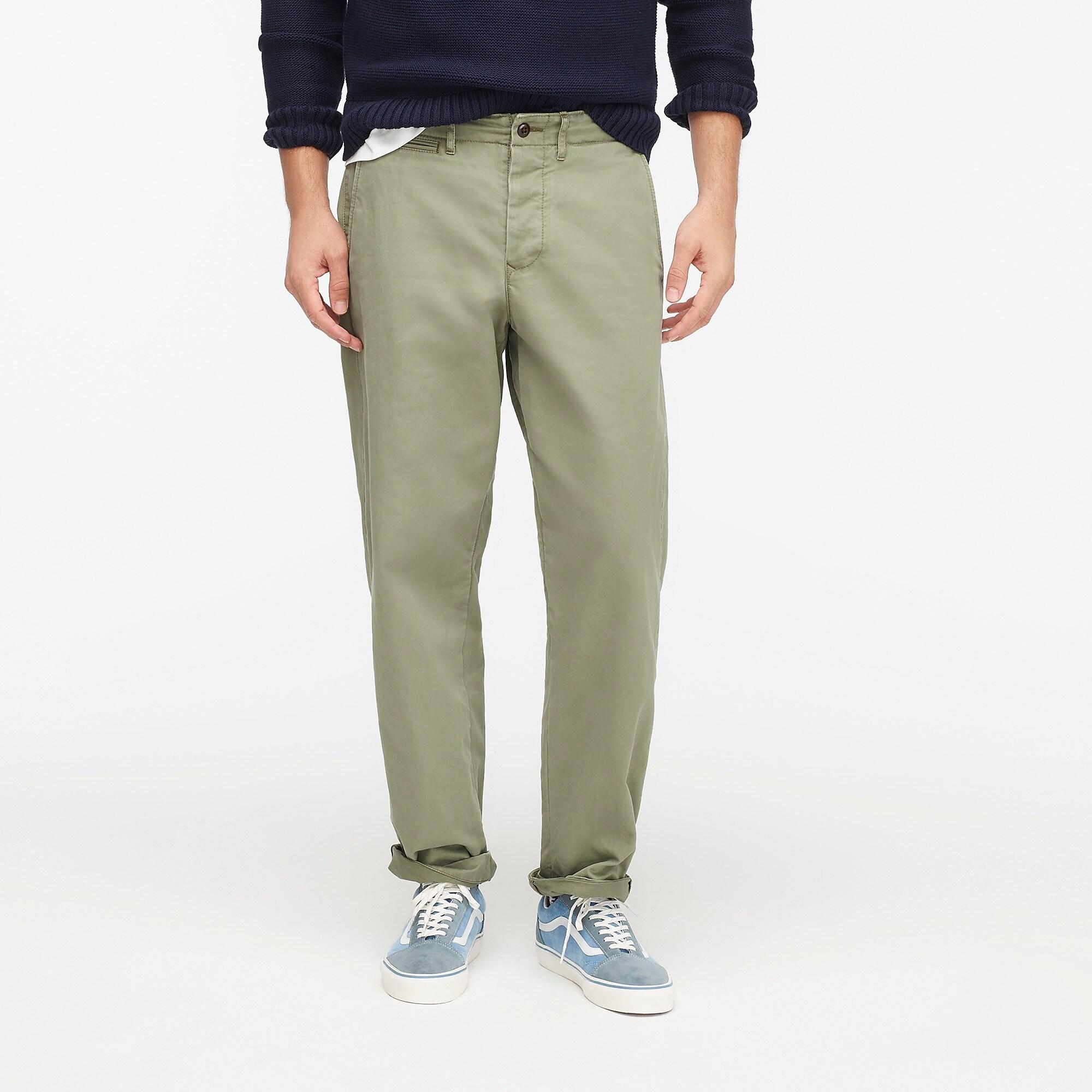 J.Crew Wallace & Barnes Military Officer's Chino In Olive Cotton Twill ...