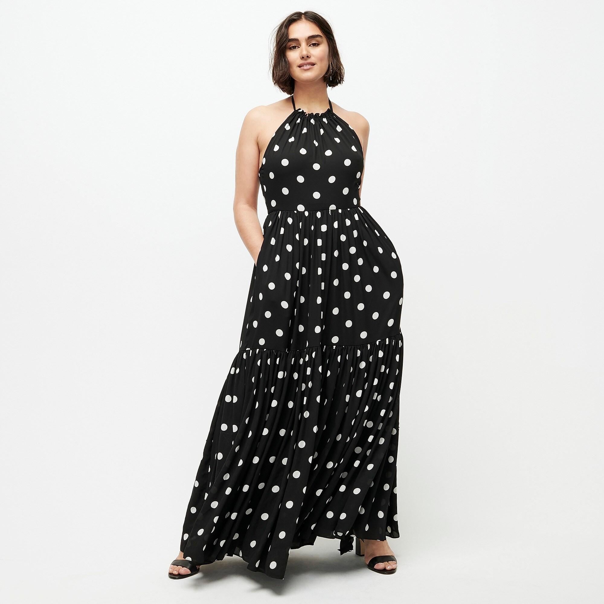 tiered maxi gown