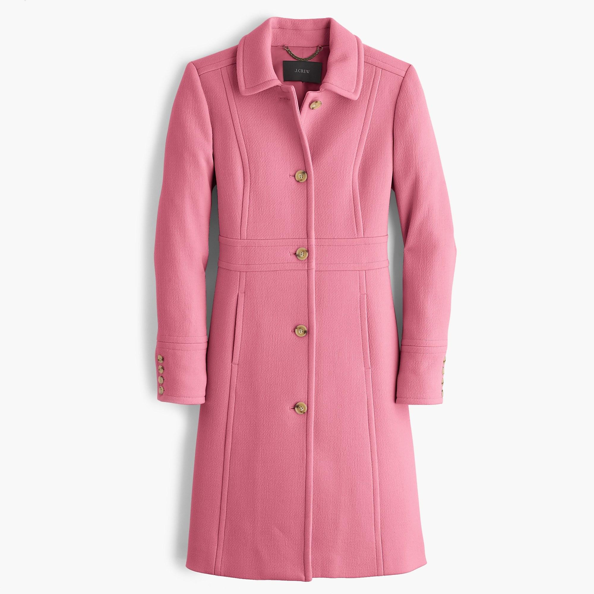 petite pink wool coat