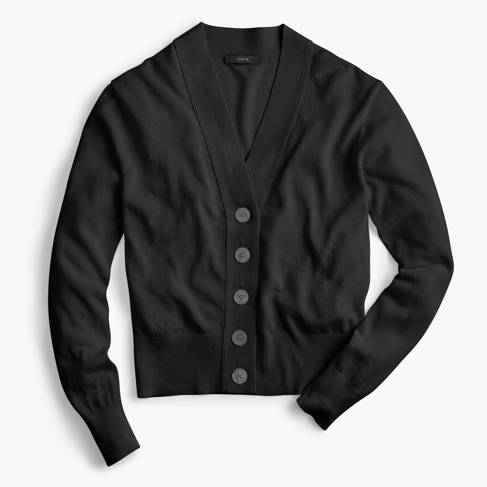 j crew black cardigan