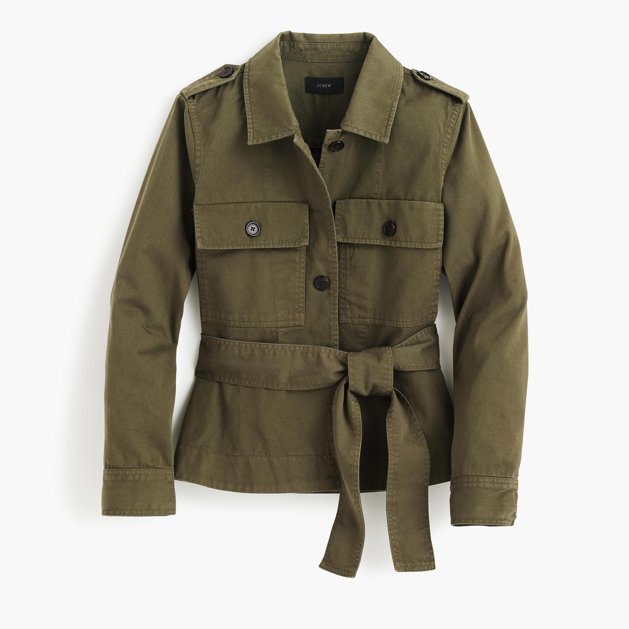 J.Crew Cotton Cropped Fatigue Jacket in Green Lyst