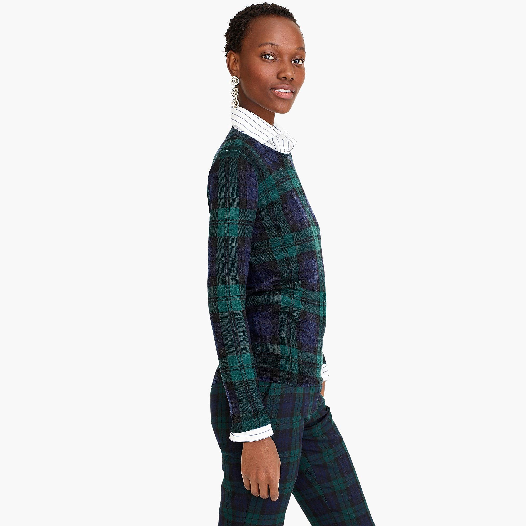 tahari plaid sweater