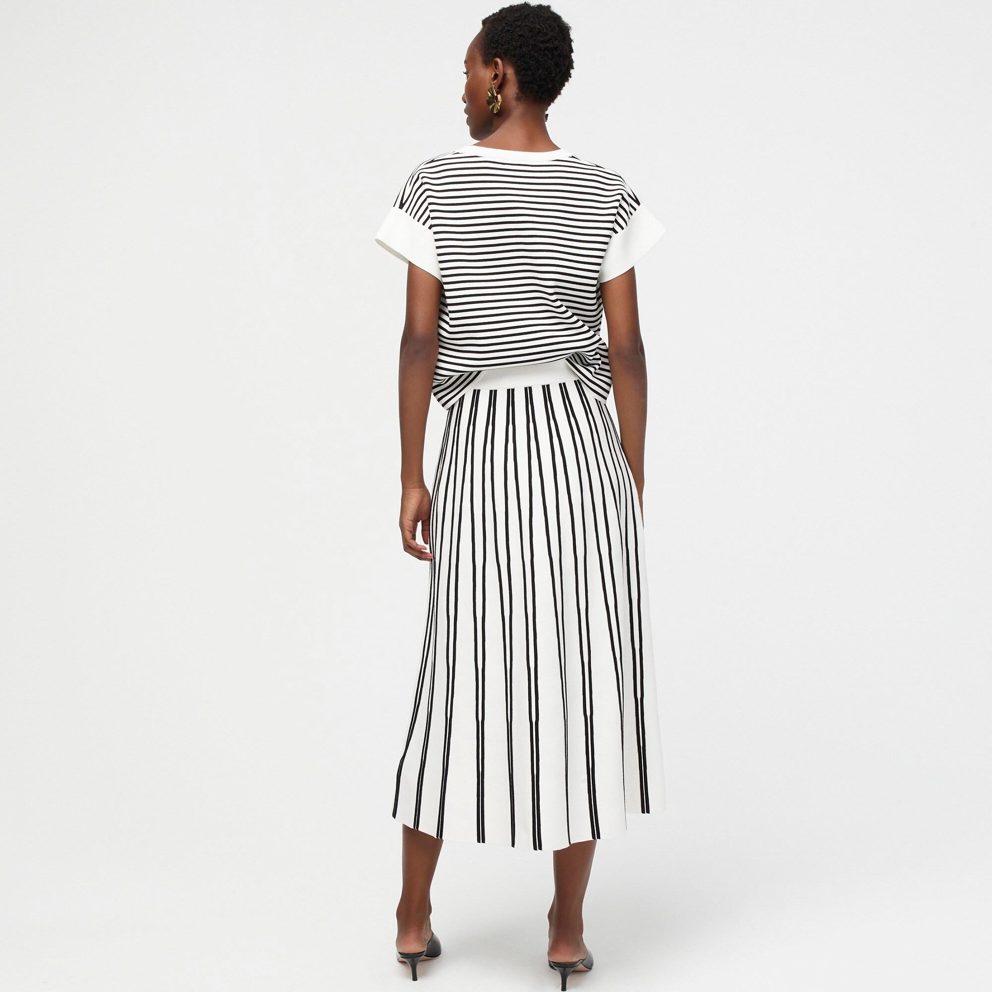 Flare Sweater-skirt In Textured Stripe 