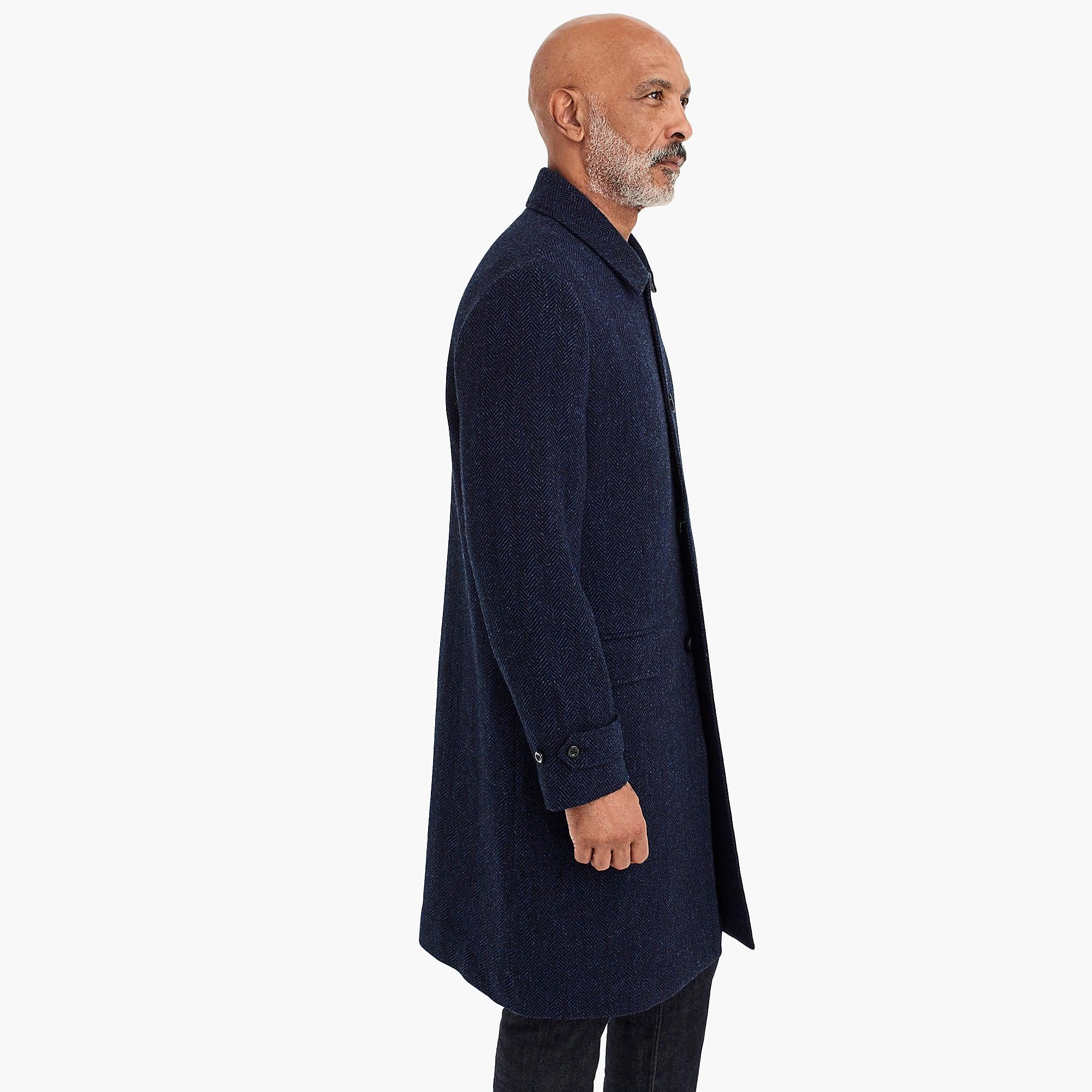 j crew wool herringbone topcoat